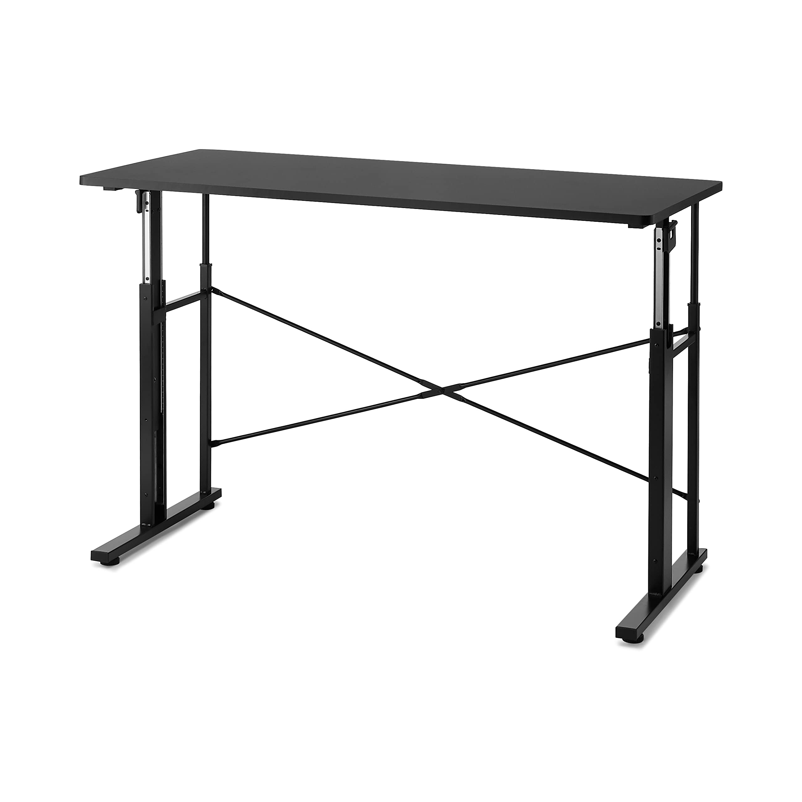 Amazon Basics Scrivania Gaming Regolabile in Altezza Nera 120x55 cm