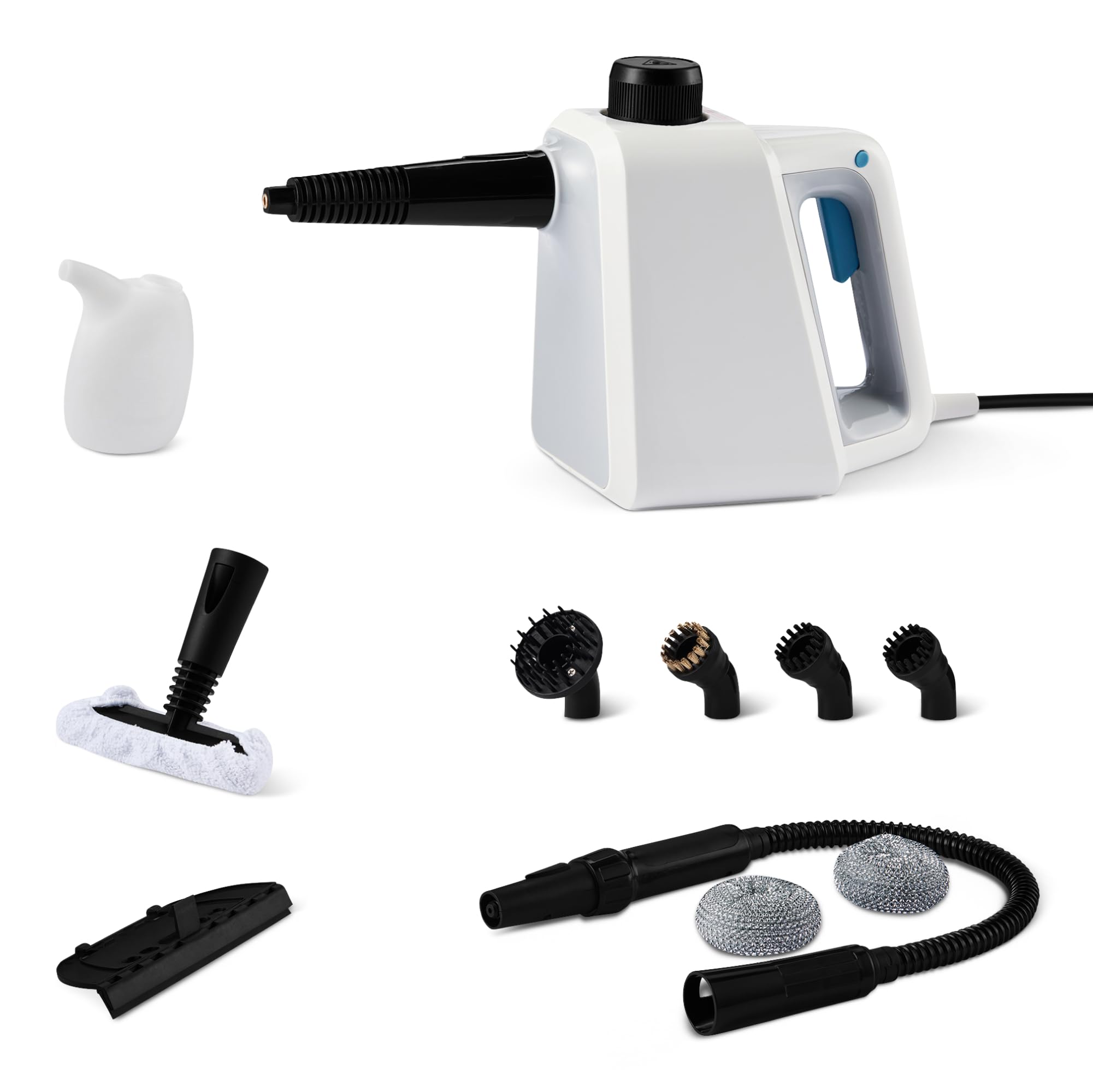Amazon Basics Pulitore vapore 1,5 L 1500 W 22 accessori