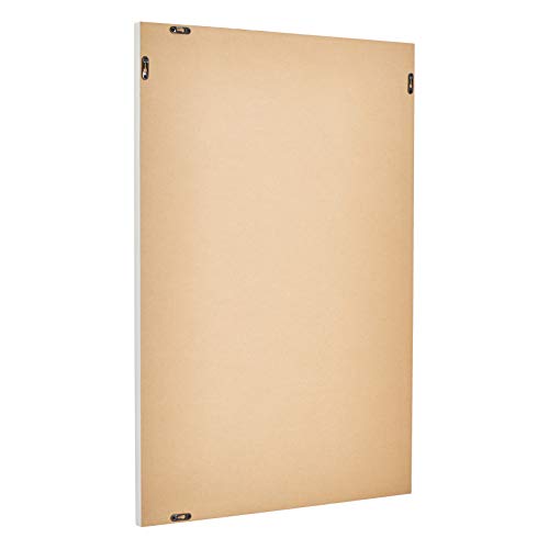 AmazonBasics Specchio da parete 61x91 cm bianco cornice standard