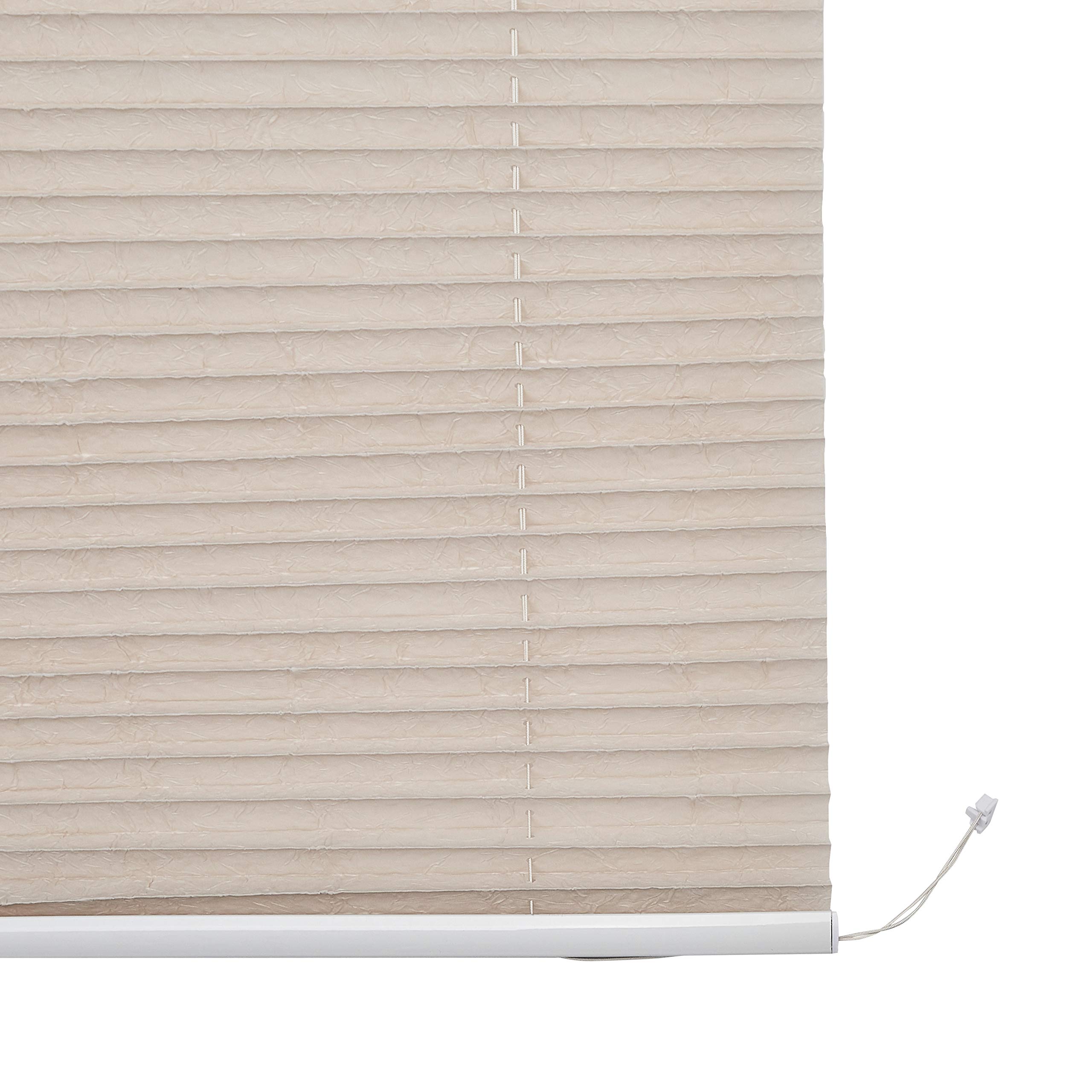Amazon Basics Tenda Plissettata 70x130 cm Crema Senza Trapano