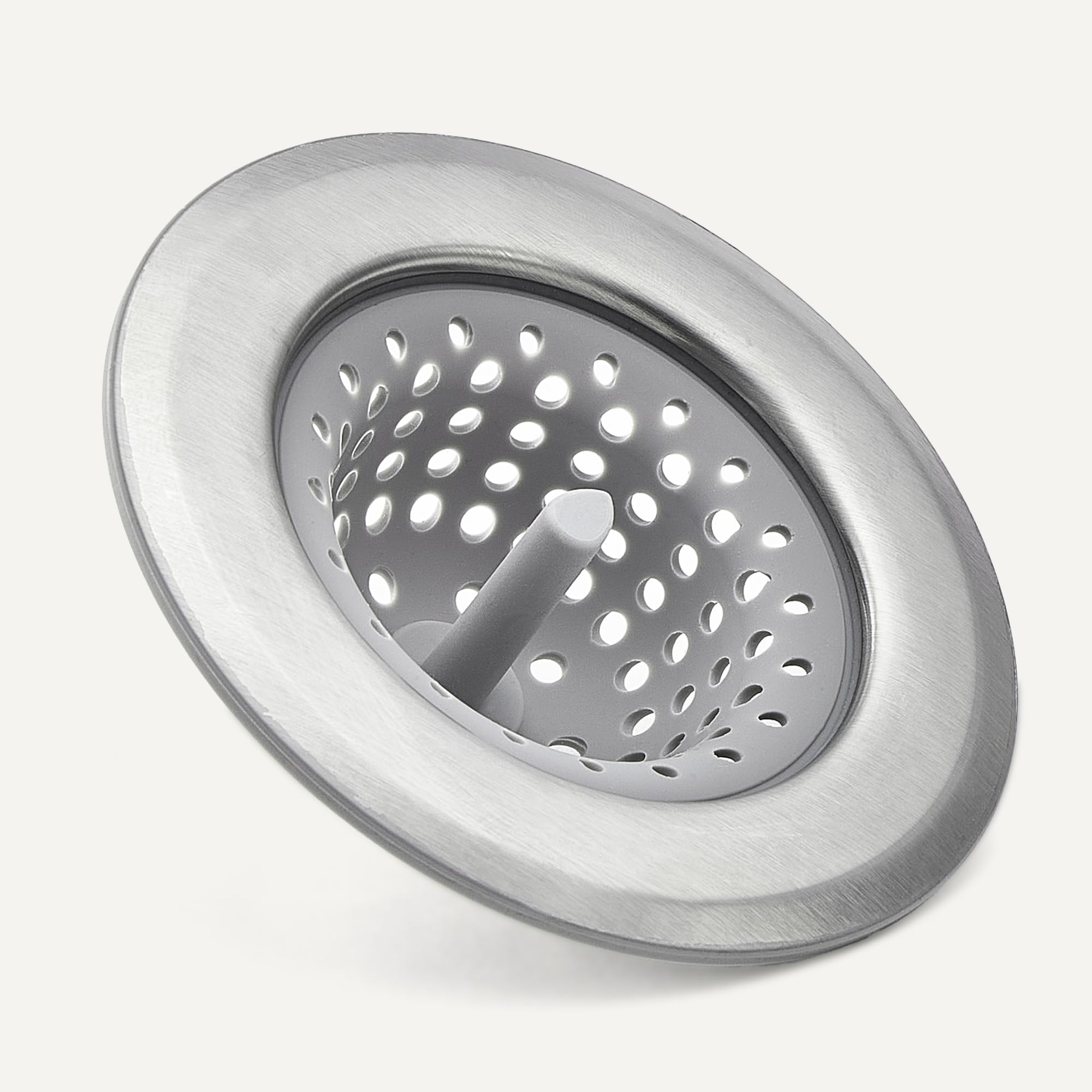 Amazon Basics Filtro Lavello Cucina Acciaio Silicone Grigio 2 Pezzi