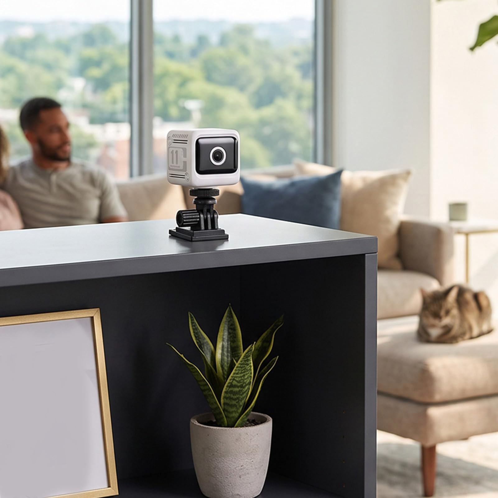 Elprico Telecamera Sicurezza Interni 1080P WiFi Bianca 130°