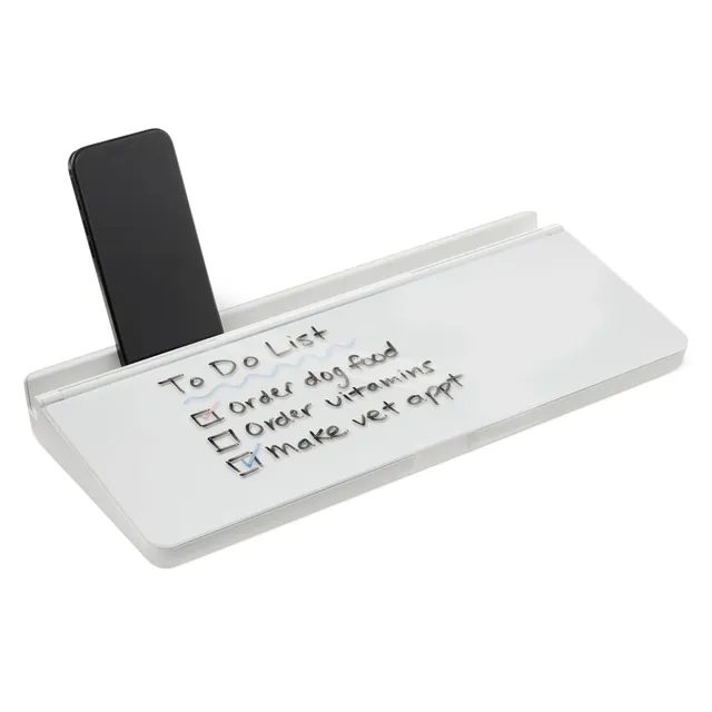 Amazon Basics Lavagna Bianca Scrivania 40,6 cm con Organizer