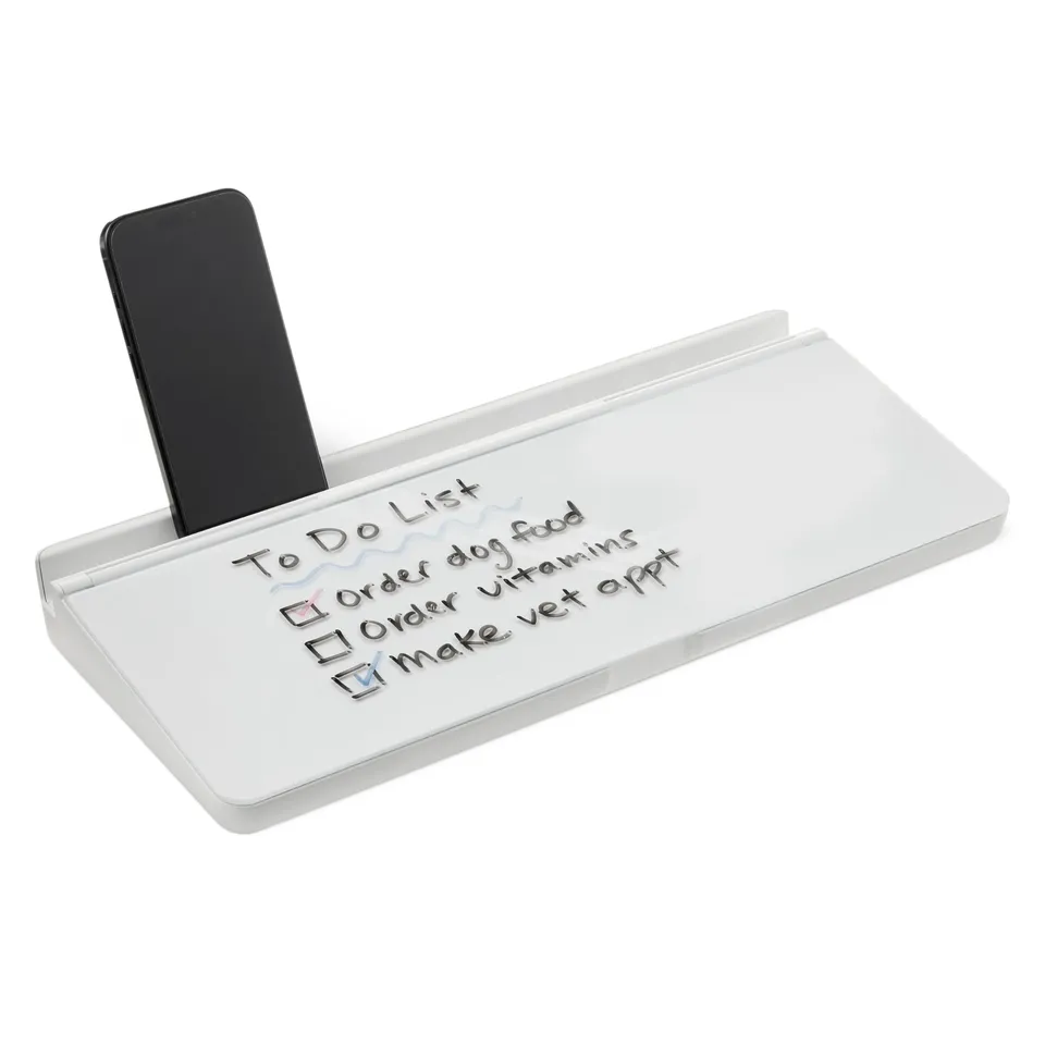 Amazon Basics Lavagna Bianca Scrivania 40,6 cm con Organizer