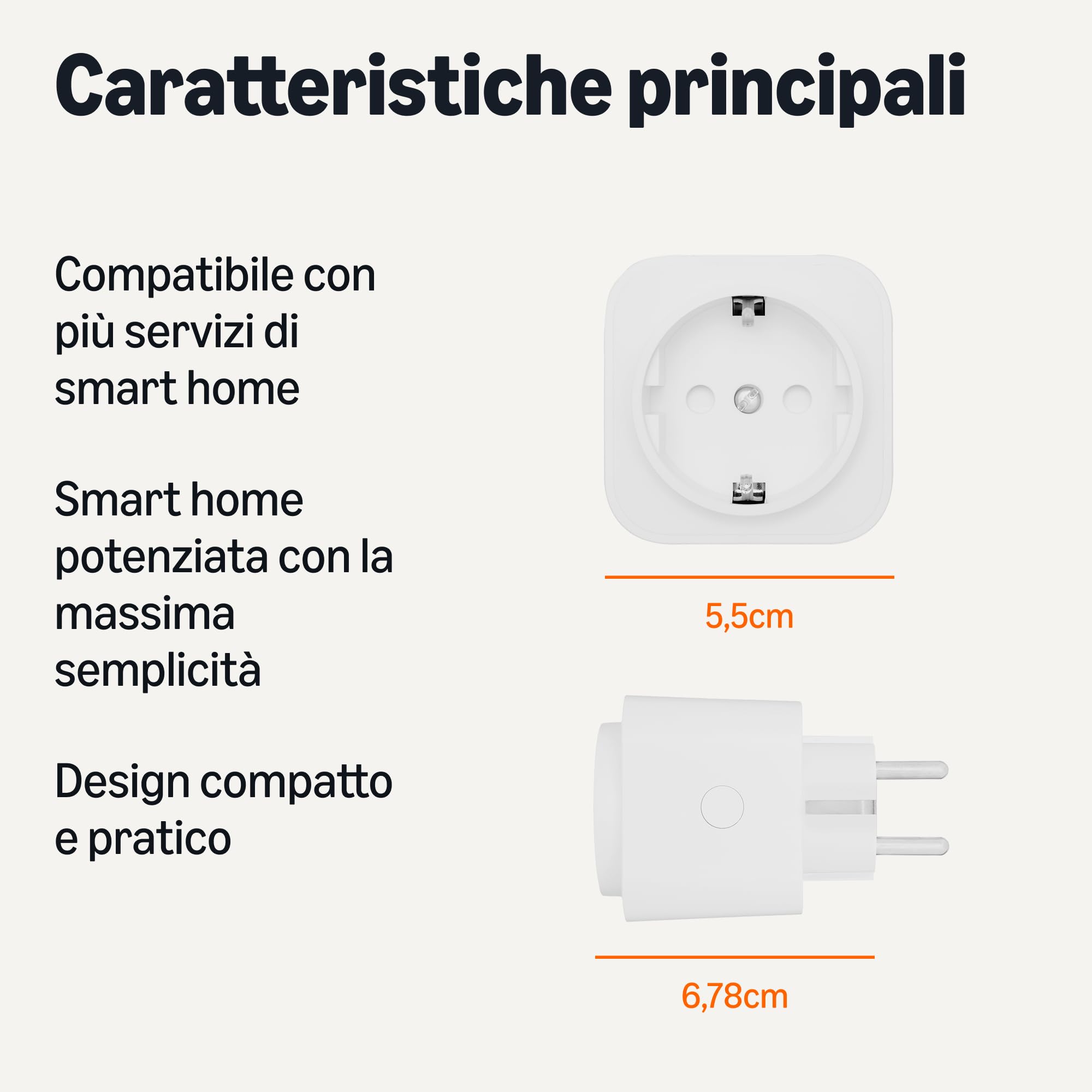 Amazon Basics Matter presa smart Wi-Fi 1 pezzo bianco