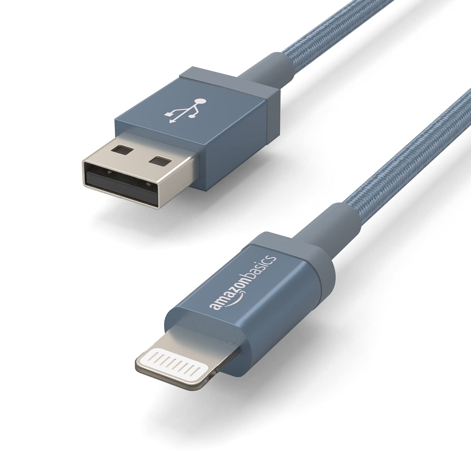 Amazon Basics Cavo Lightning USB-A 1,8 m Grigio Scuro Nylon