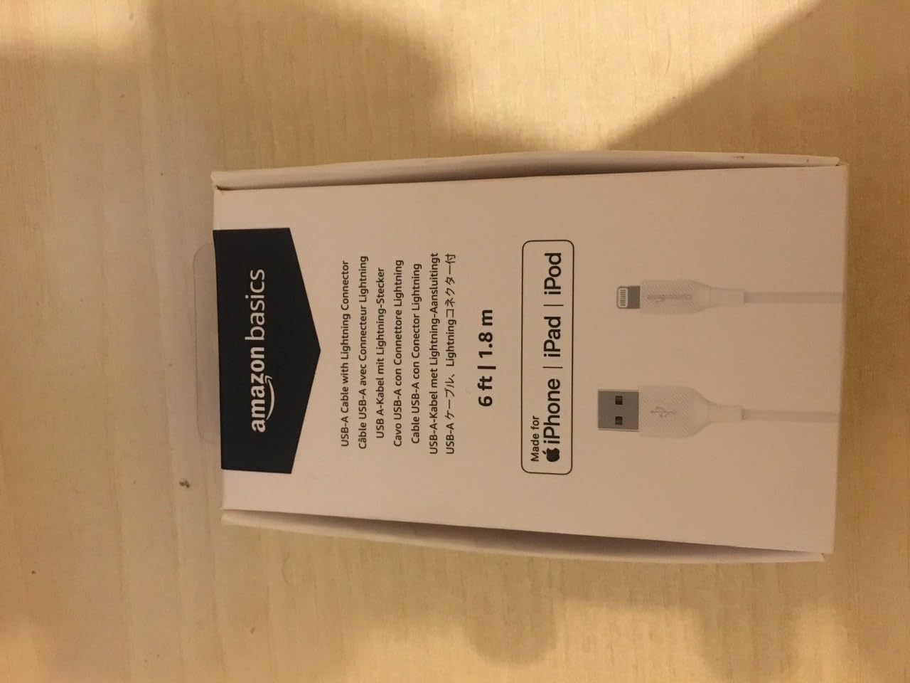 Amazon Basics cavo Lightning USB-A 0,9 m bianco MFi