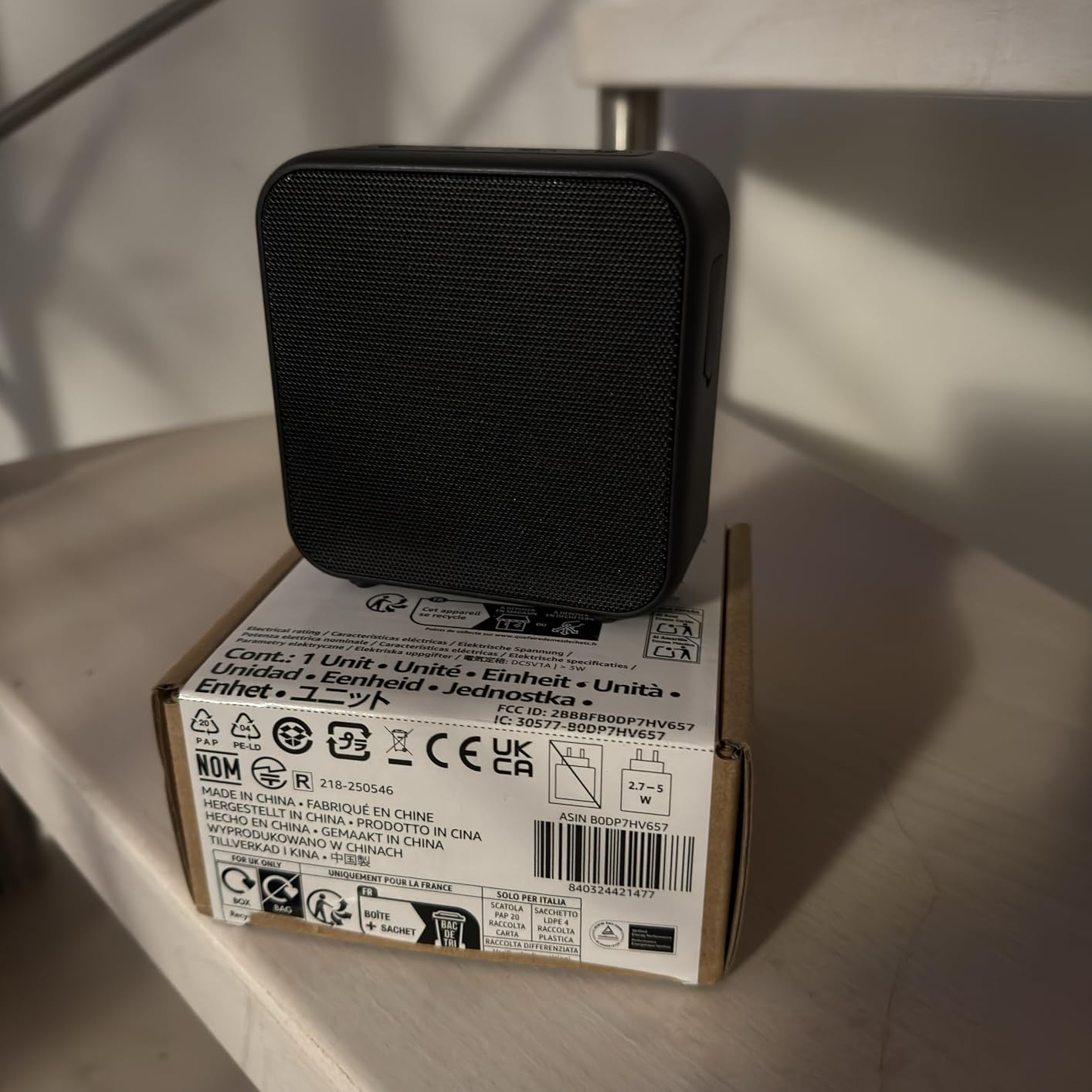 Amazon Basics Altoparlante Bluetooth Portatile 5.3 Nero IPX5