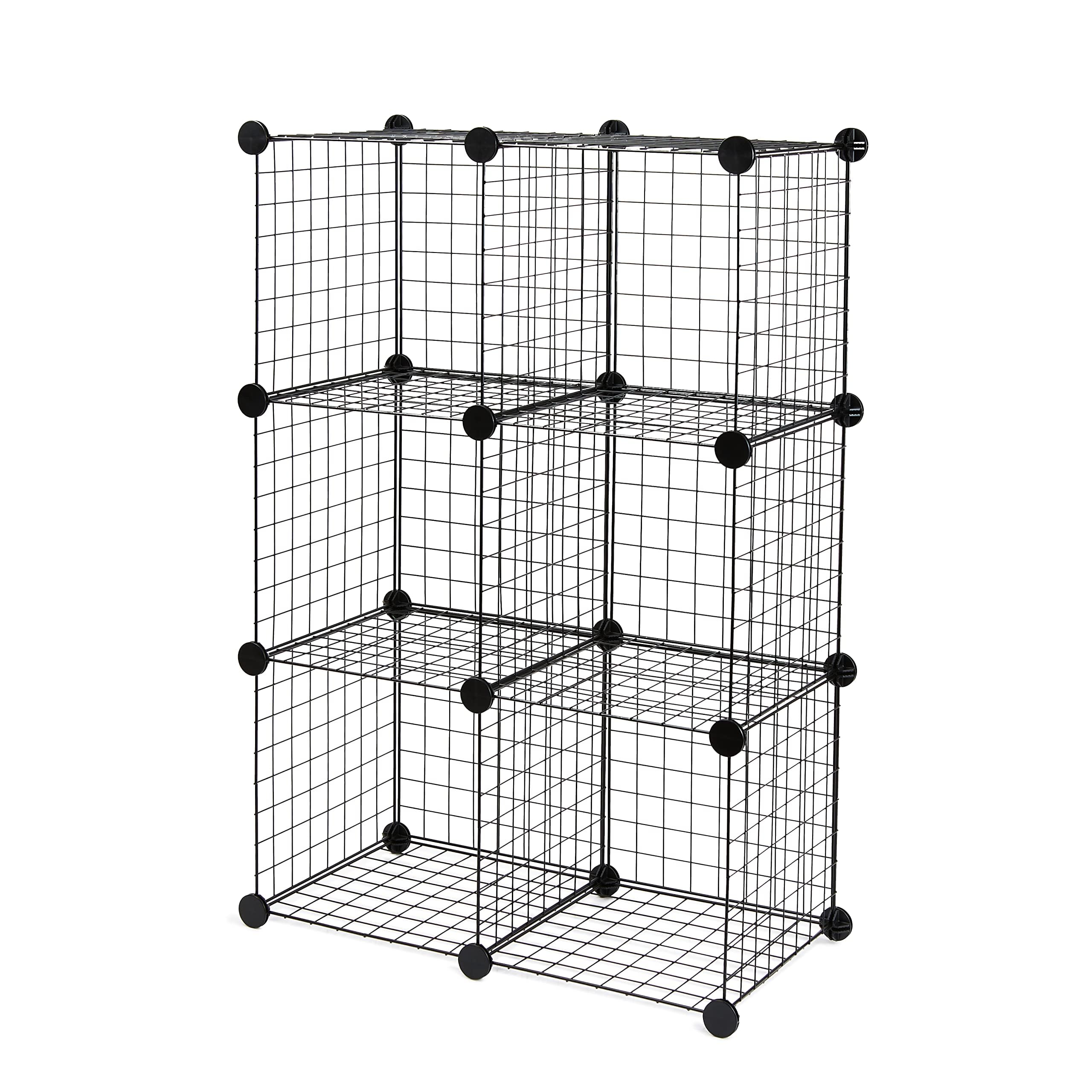 Amazon Basics Scaffale Cubi 6 Posti Nero 66x32x96,5 cm