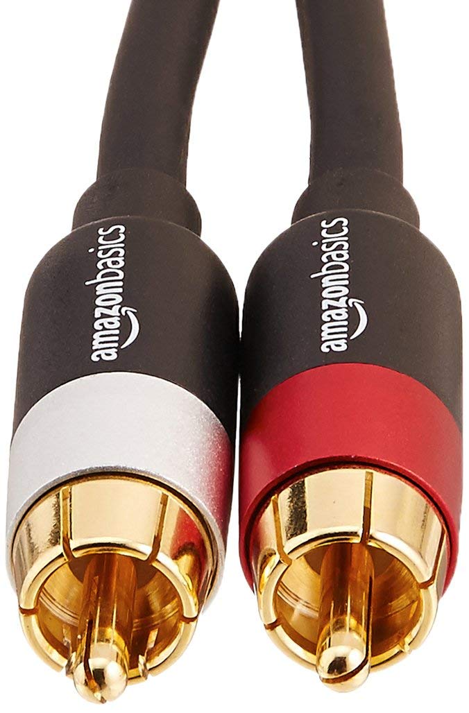 AmazonBasics Cavo Audio RCA 2 Maschi 1,22 m Placcato Oro