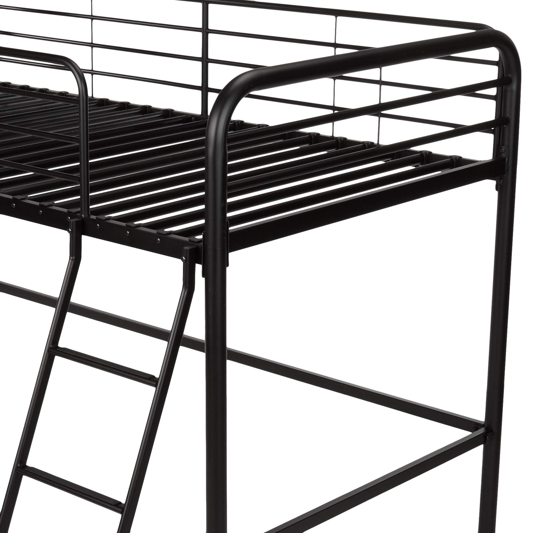 AmazonBasics Letto a Soppalco Singolo Metallo Nero
