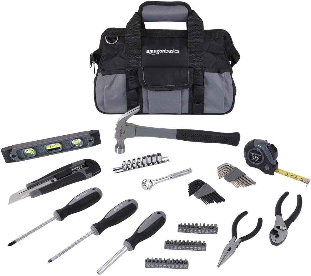 Amazon Basics kit attrezzi 65 pezzi con valigetta