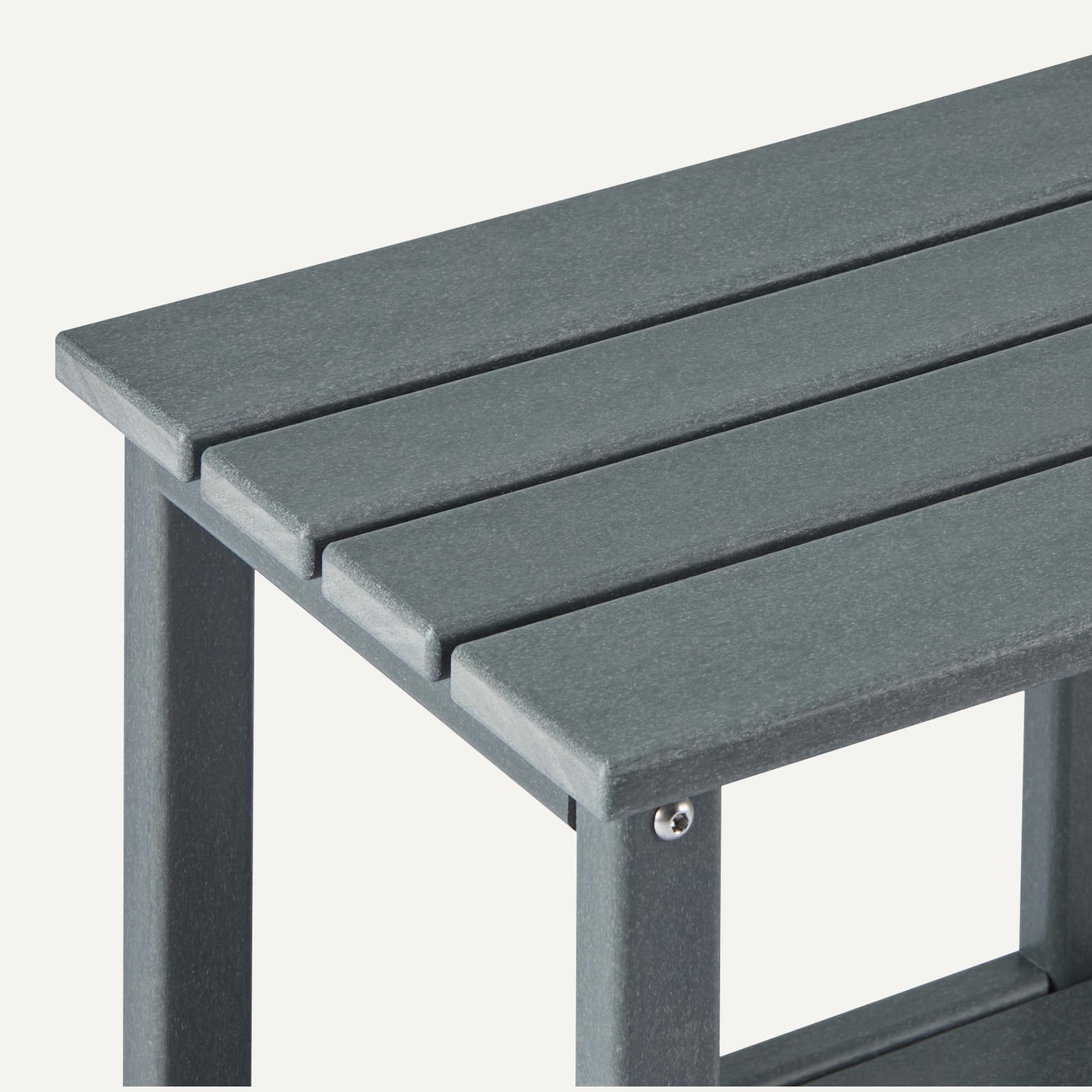 Amazon Basics Tavolino da Esterno Grigio 42x32x42 cm Acciaio