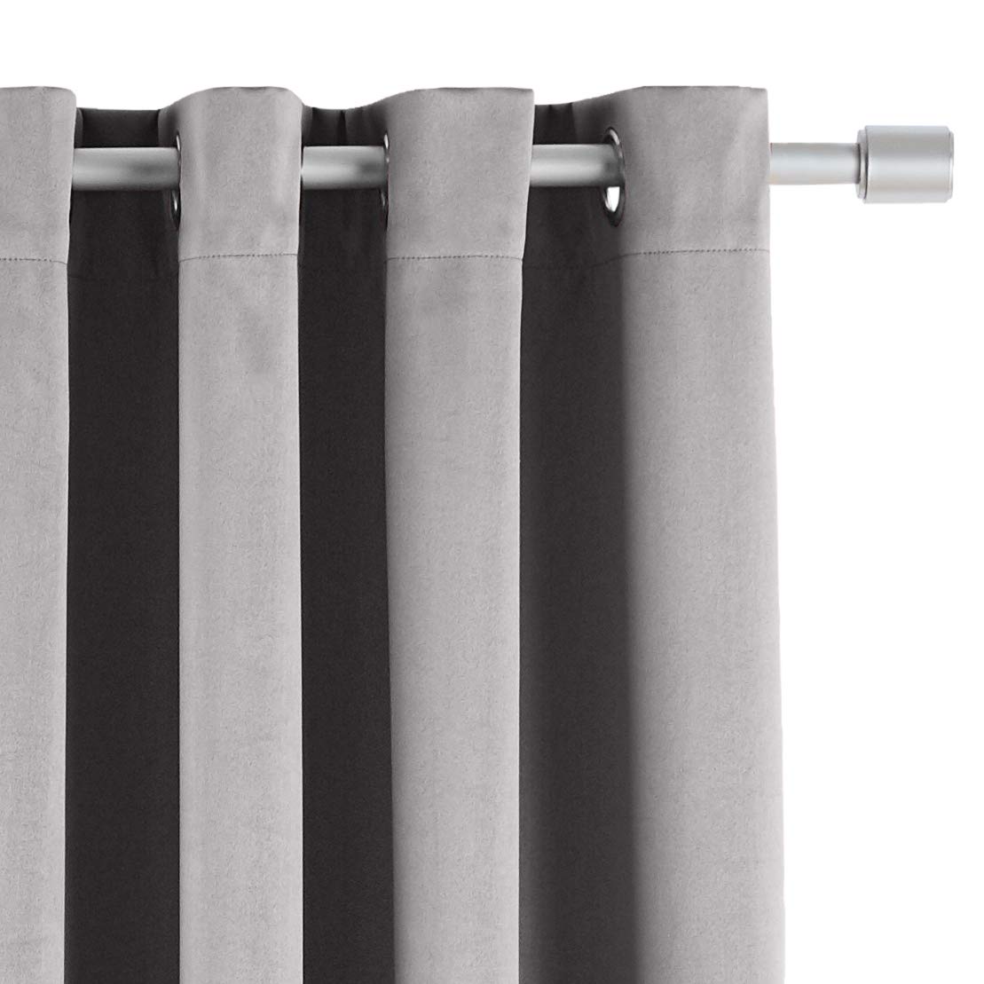 Amazon Basics Theatre Grade tende 132x241 cm grigio oscuranti 2 pezzi