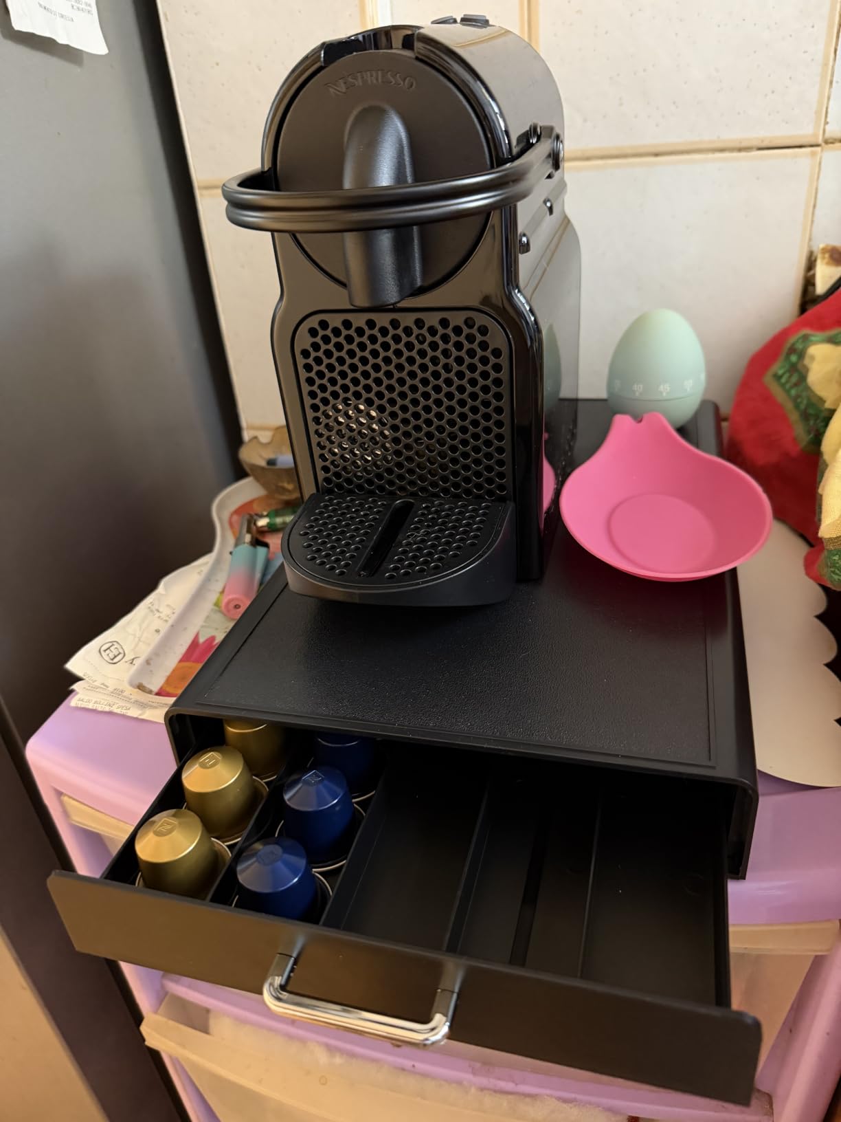 Amazon Basics cassetto portacapsule 50 capsule nero Nespresso