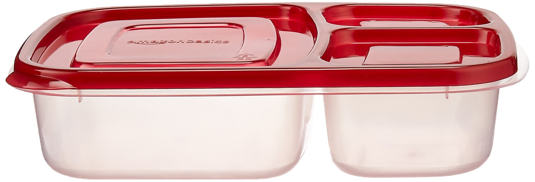 Amazon Basics Bento Lunch Box 3 Scomparti Set 4 Pezzi