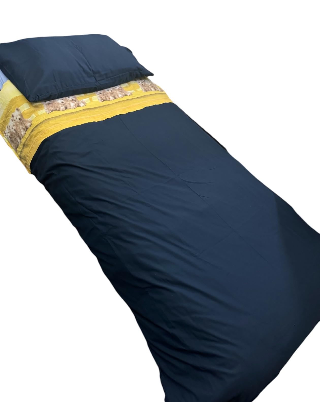Amazon Basics set copripiumino singolo 135x200 blu navy microfibra