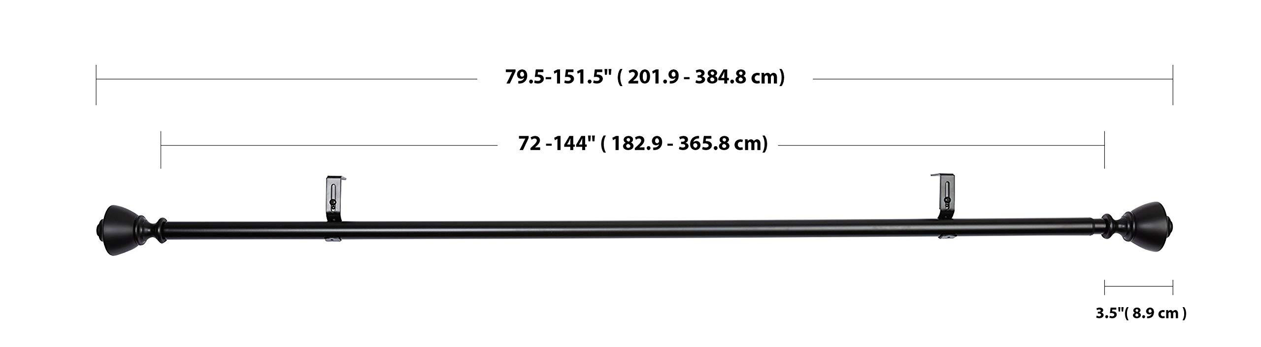 AmazonBasics Bastone per Tenda 180-365 cm Nero Urna