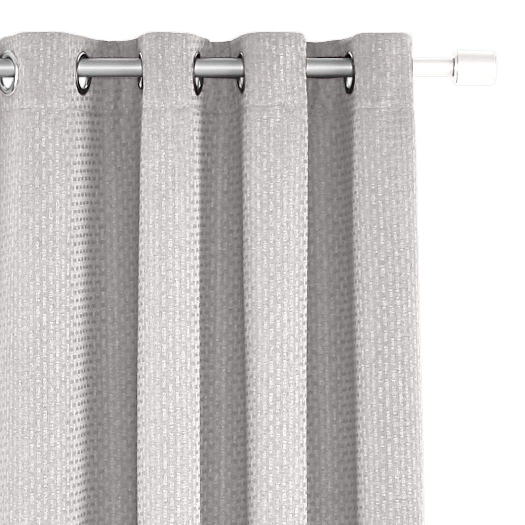 Amazon Basics Basket Weave Tenda Oscurante 132x160 Grigio 2 Pezzi