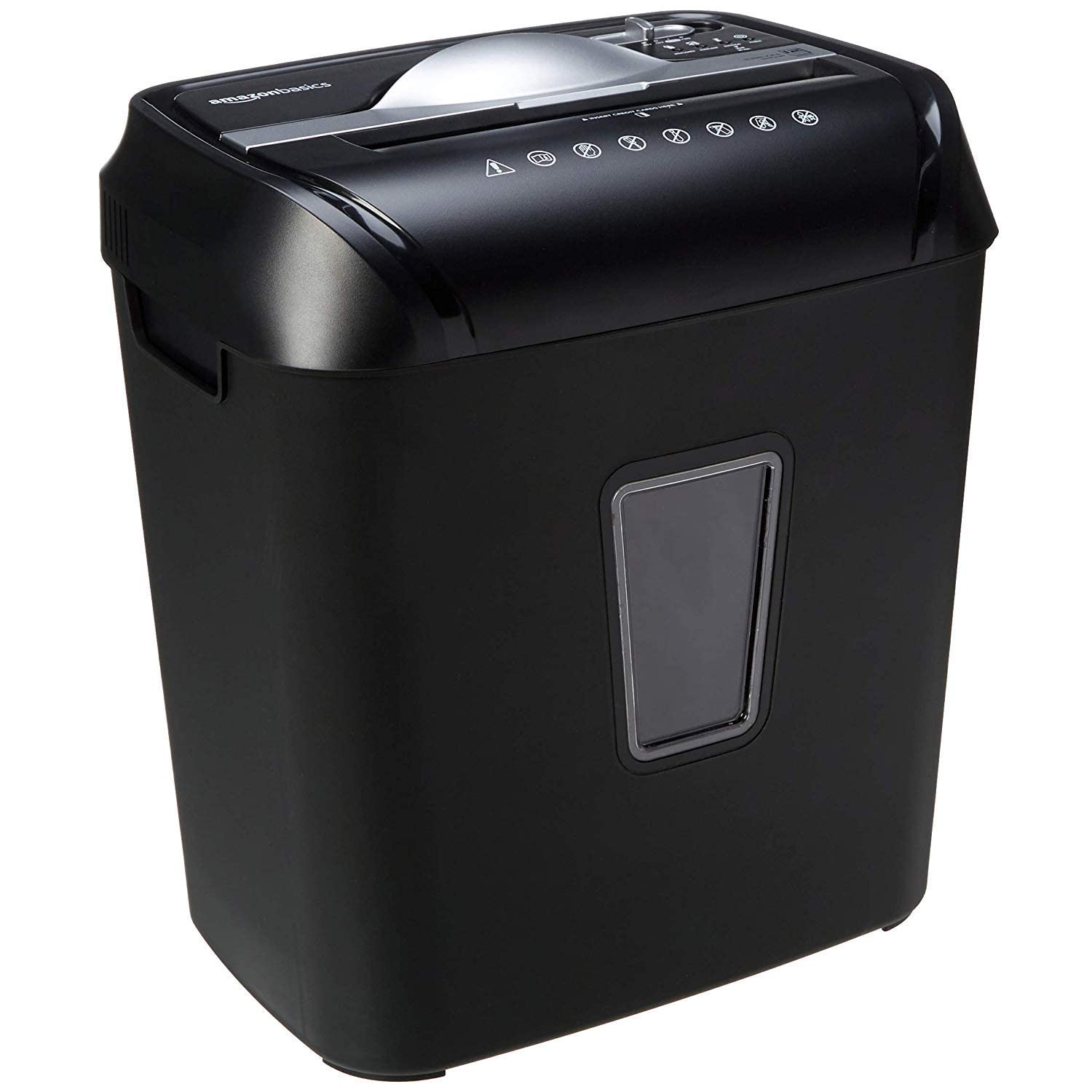 Amazon Basics Distruggidocumenti 12 Fogli Taglio a Croce Nero 18L