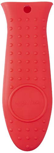 AmazonBasics Presina Manici Rosso Silicone Antiscivolo 14,2 cm
