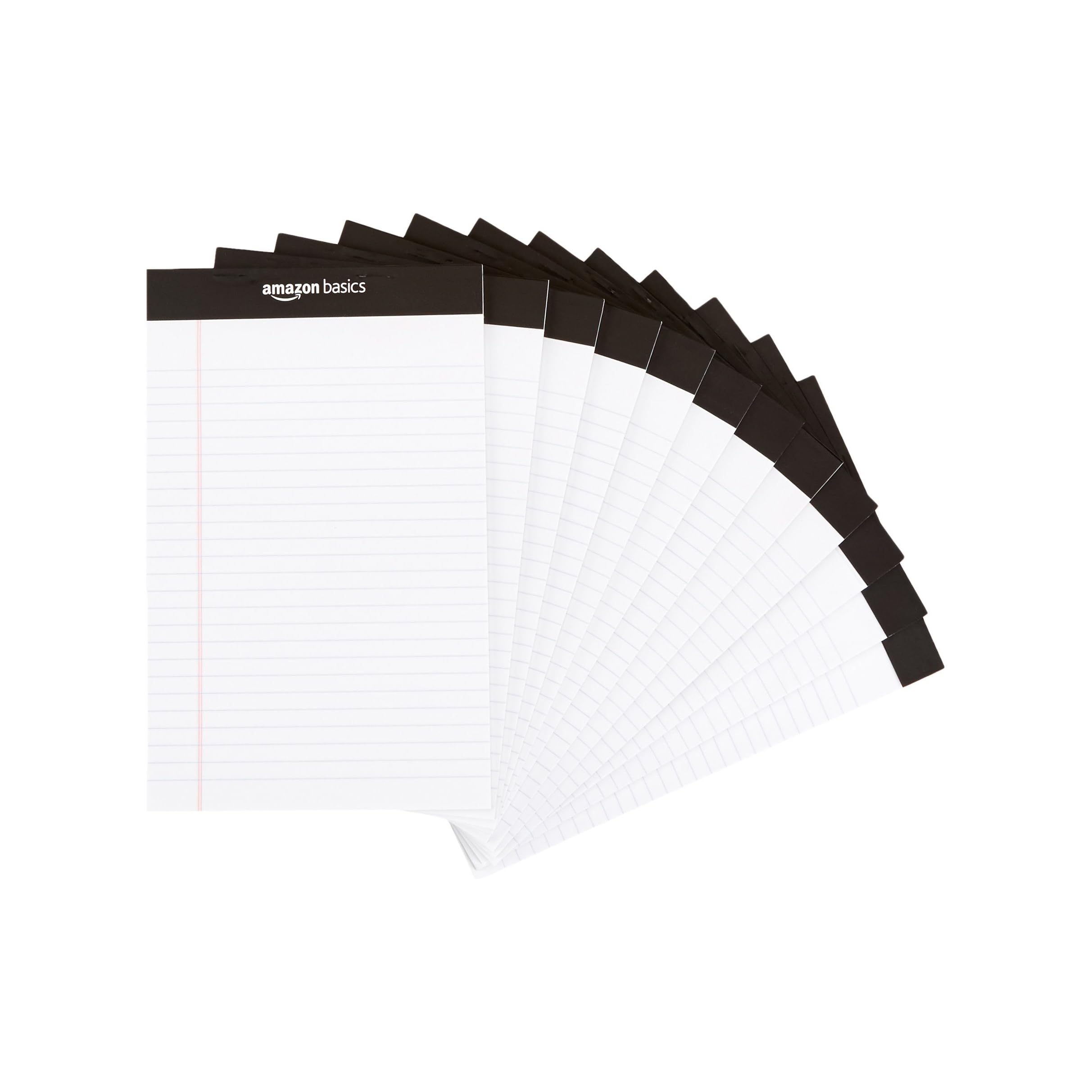 Amazon Basics Ruled blocco notes 21,6x29,8 giallo 12 pezzi