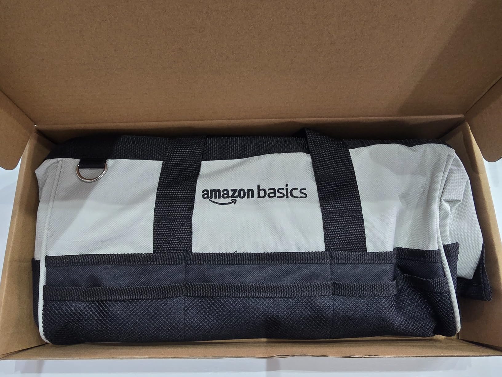 Amazon Basics Borsa Portautensili 40,6 cm Nero Grigio 26 Tasche