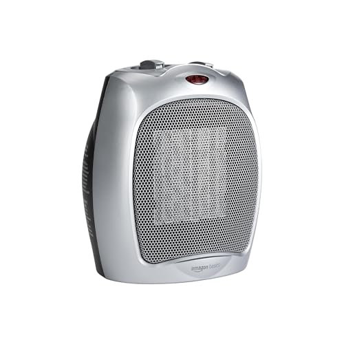 Amazon Basics Termoventilatore Ceramica 1800W Argento