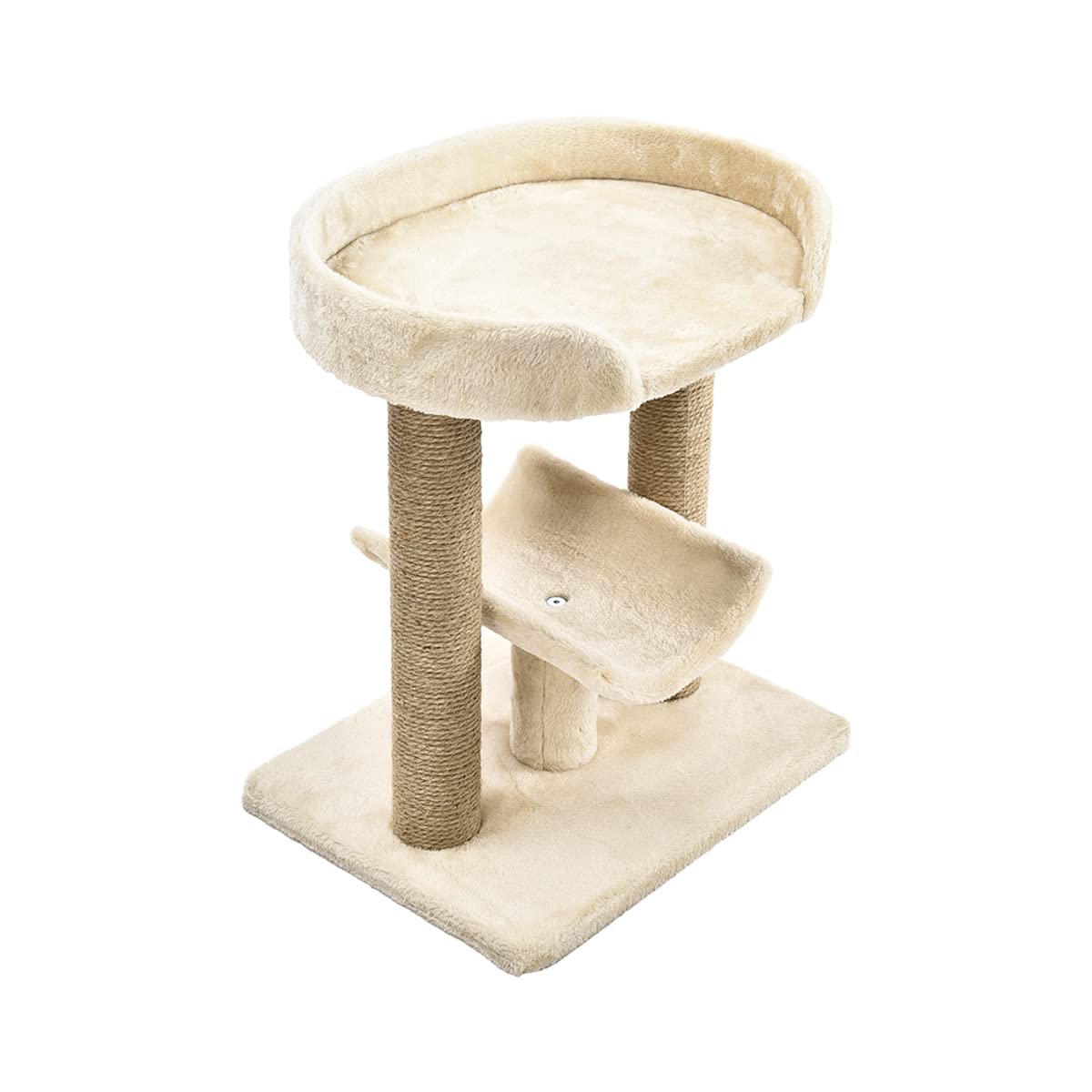 Amazon Basics Albero per Gatti Beige con Tiragraffi Iuta