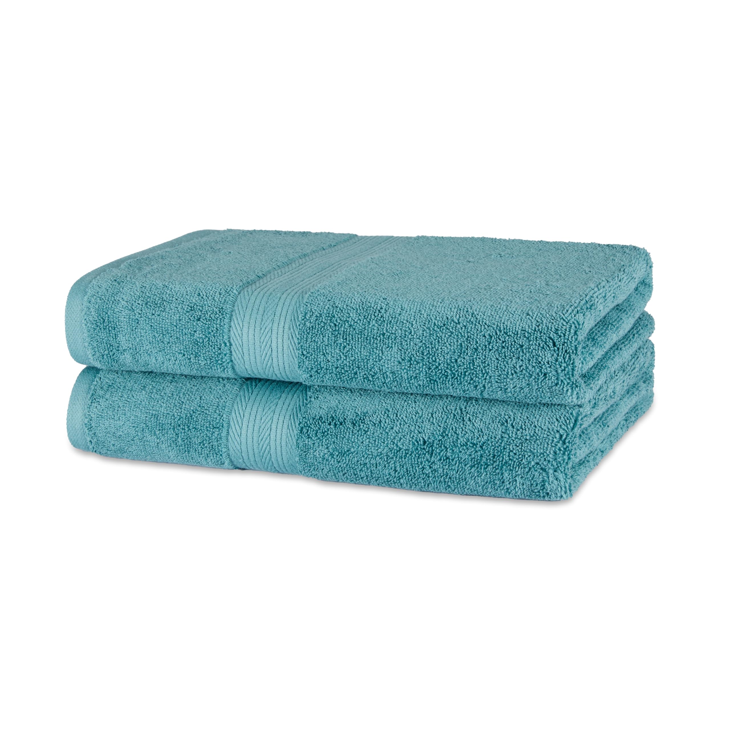 AmazonBasics Set Asciugamani Cotone Bio 6 Pezzi Verde Acqua