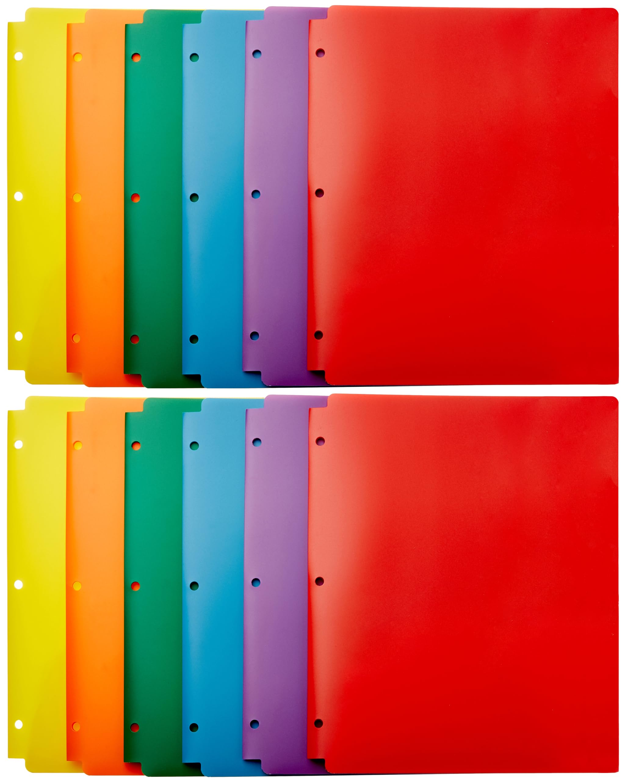 Amazon Basics cartelline 2 tasche 3 fori colori 12 pezzi