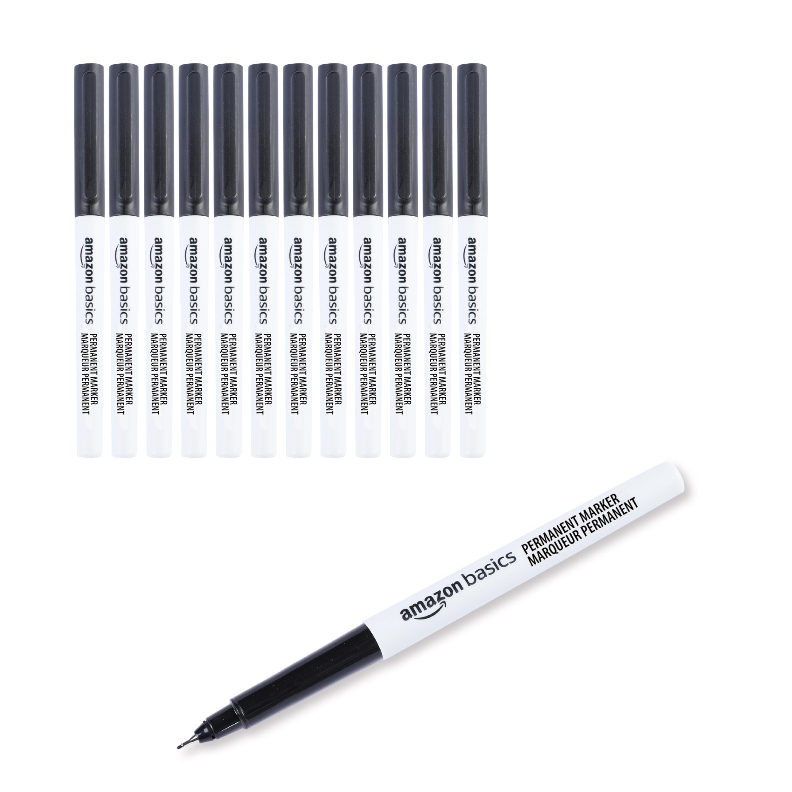 AmazonBasics Pennarelli Indelebili Punta a Scalpello 24 Colori
