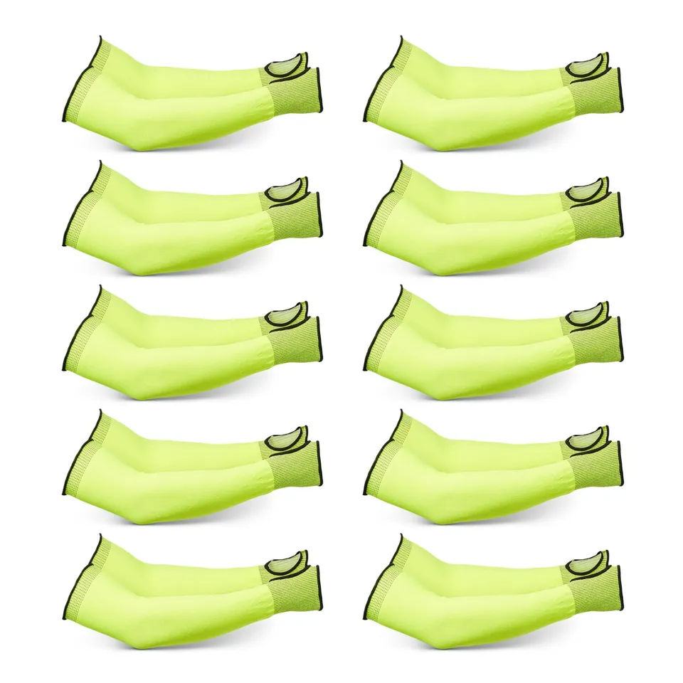 AmazonBasics Manicotti Antitaglio Gialli 45,7 cm 10 Paia