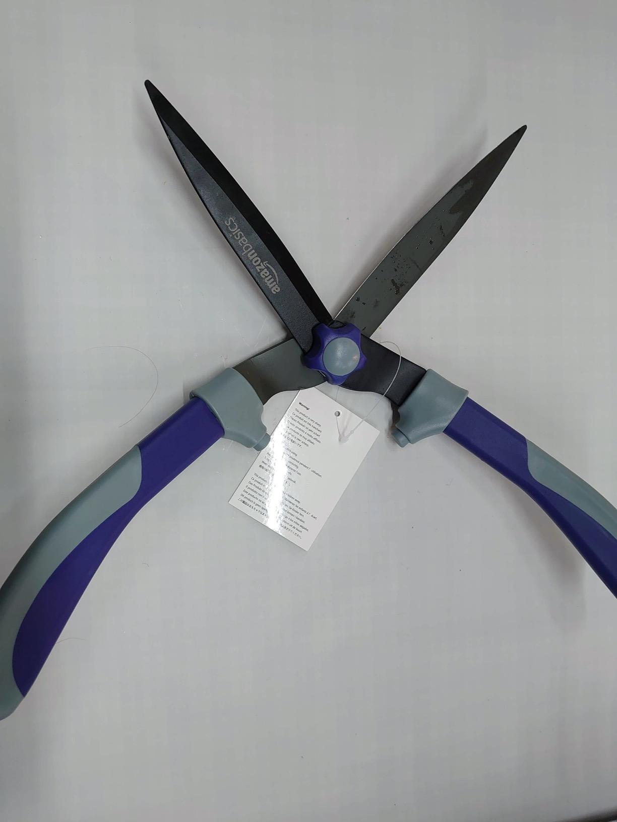 Amazon Basics cesoie per siepi acciaio 43 cm grigio blu
