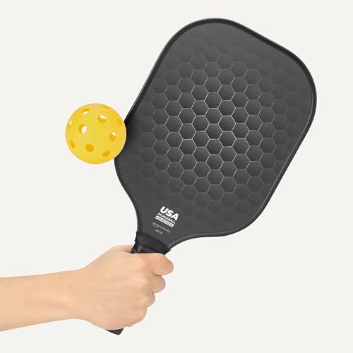 Amazon Basics Stealth racchette da pickleball set 2 nero vetro