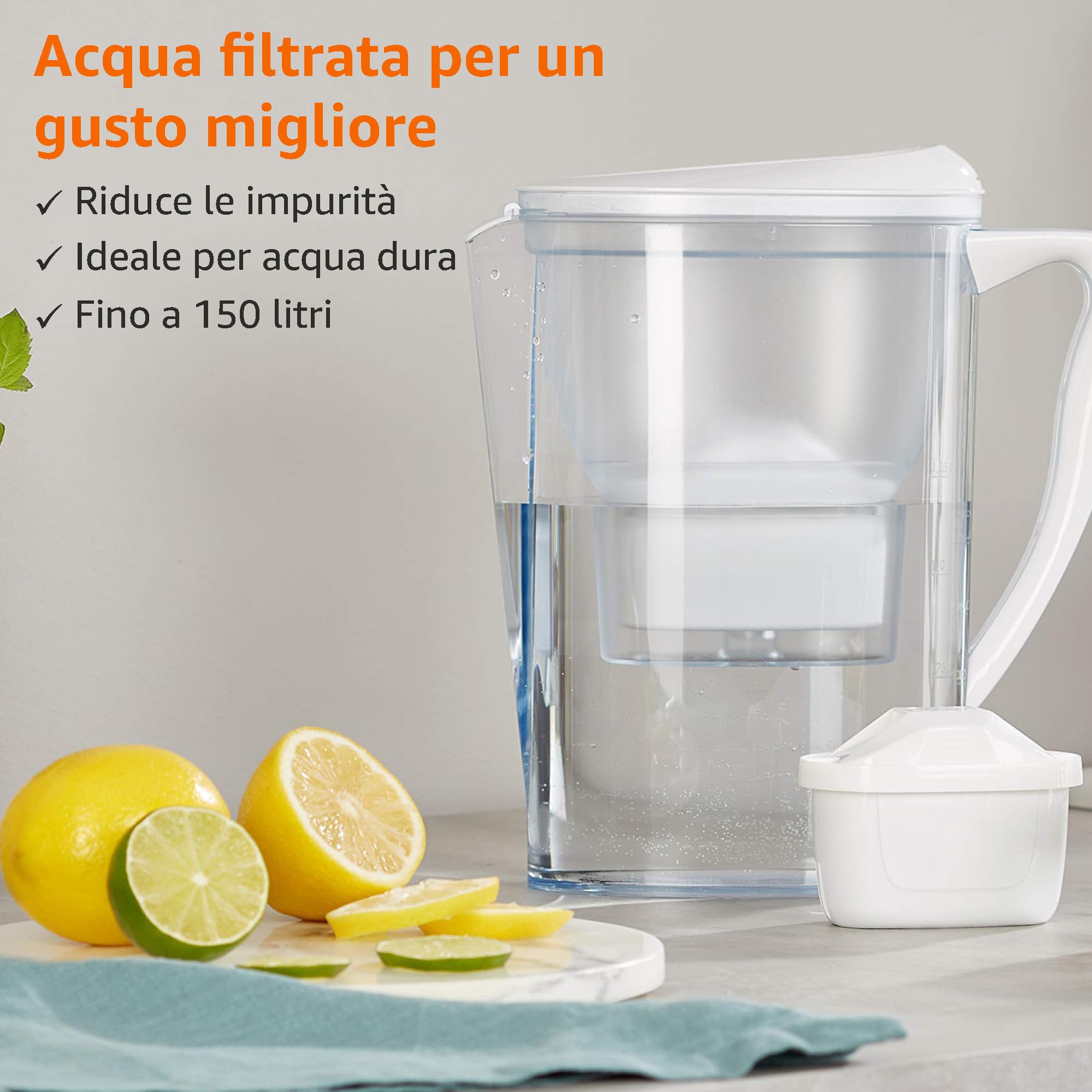 AmazonBasics Filtri Acqua 12 Pezzi per Caraffa Brita