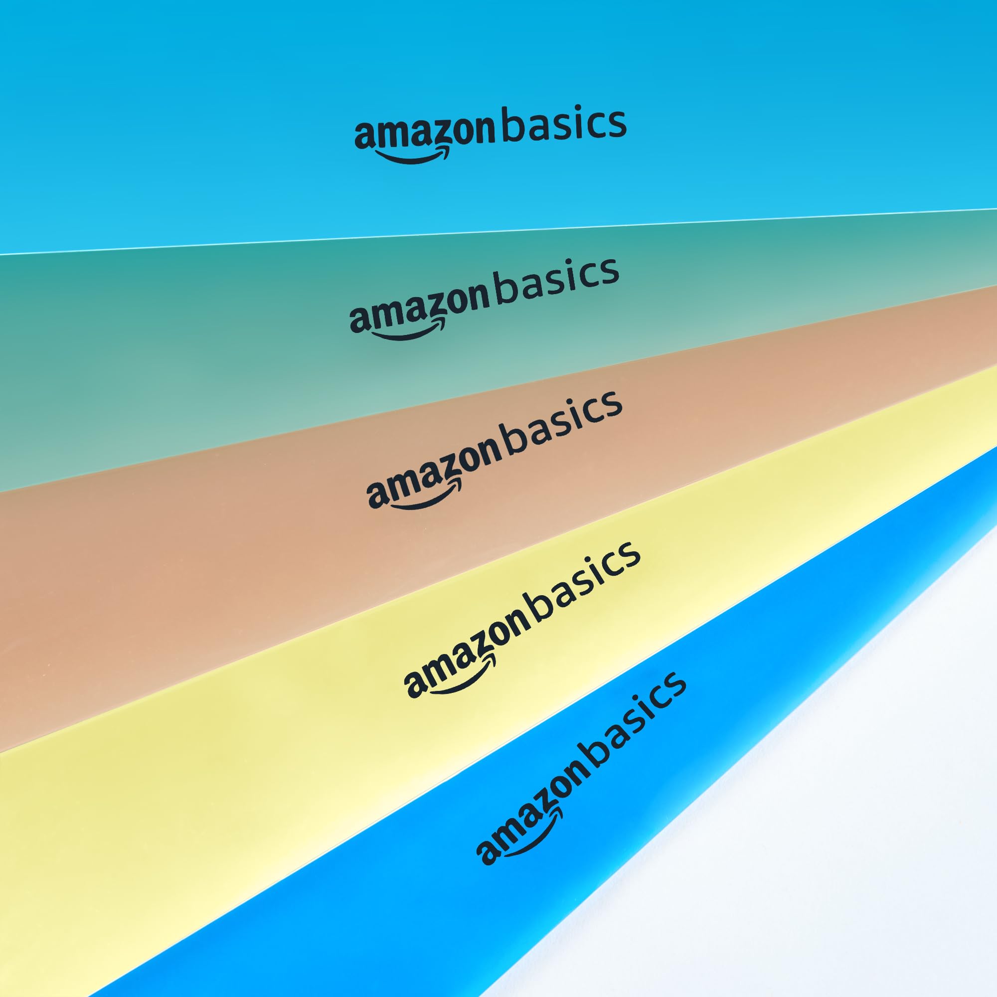 Amazon Basics Buste Forate A4 Colorate 25 Pezzi Trasparenti
