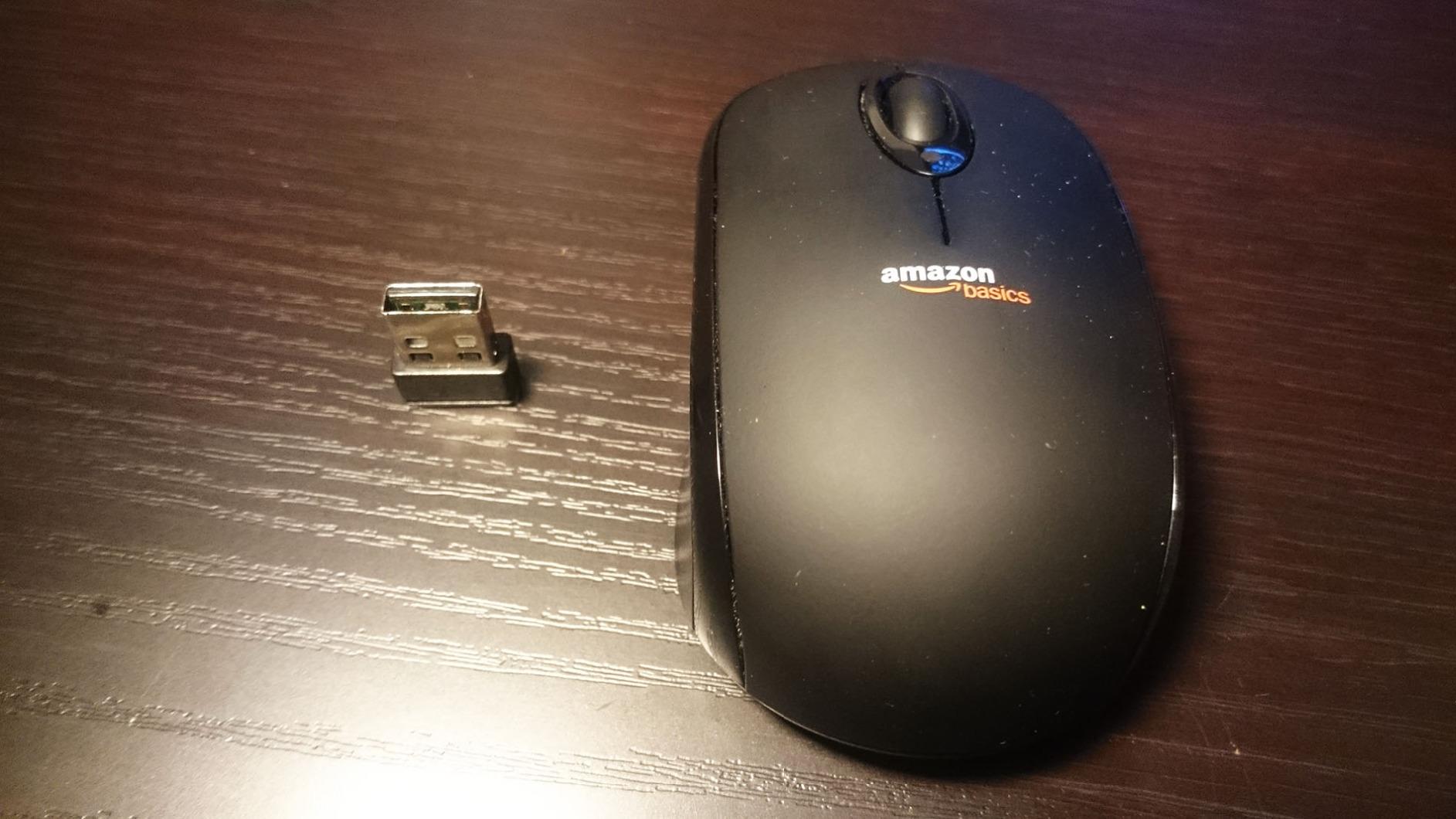 Amazon Basics mouse senza fili nano nero 1000 DPI
