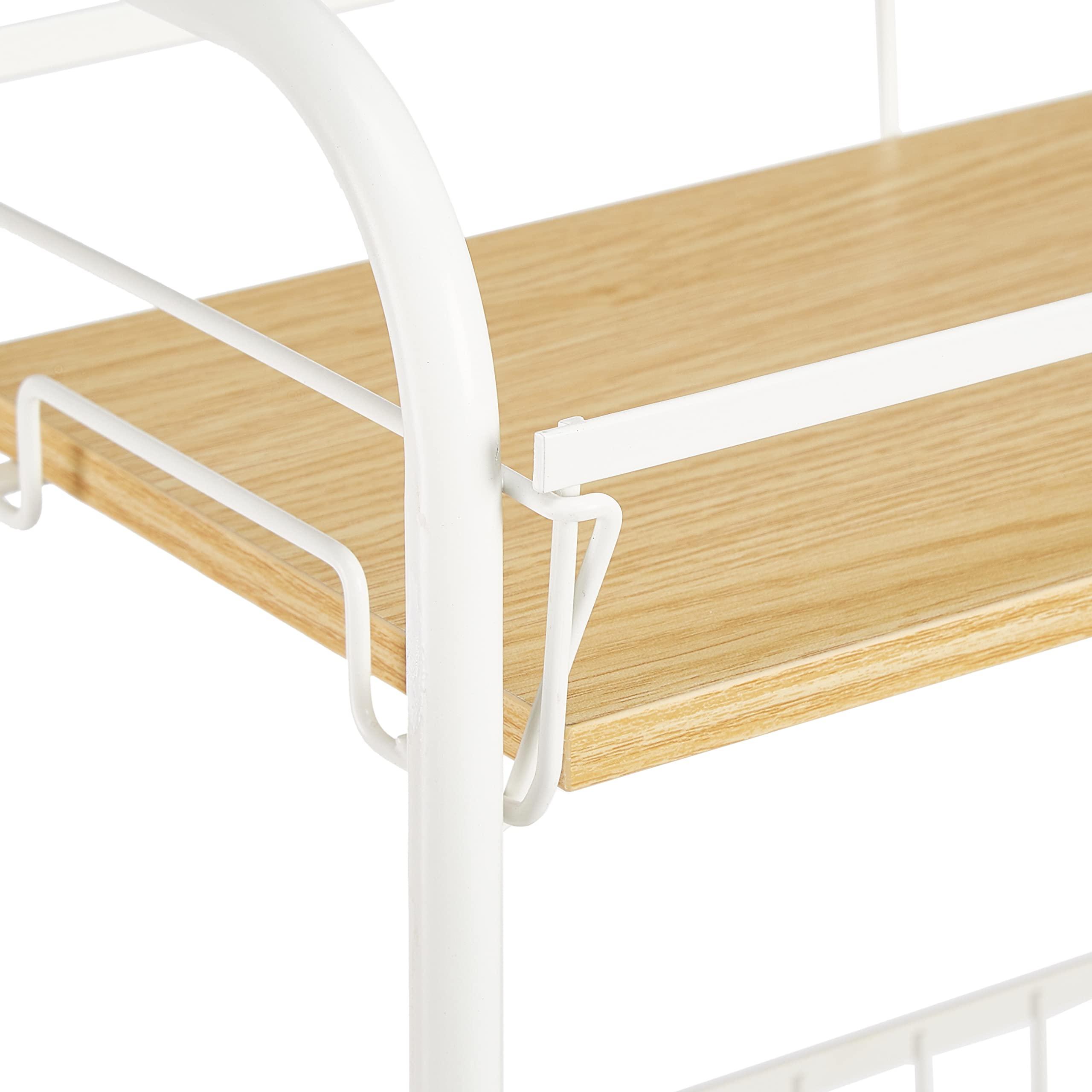 Amazon Basics carrello portavivande 4 ripiani bianco 41,5cm legno