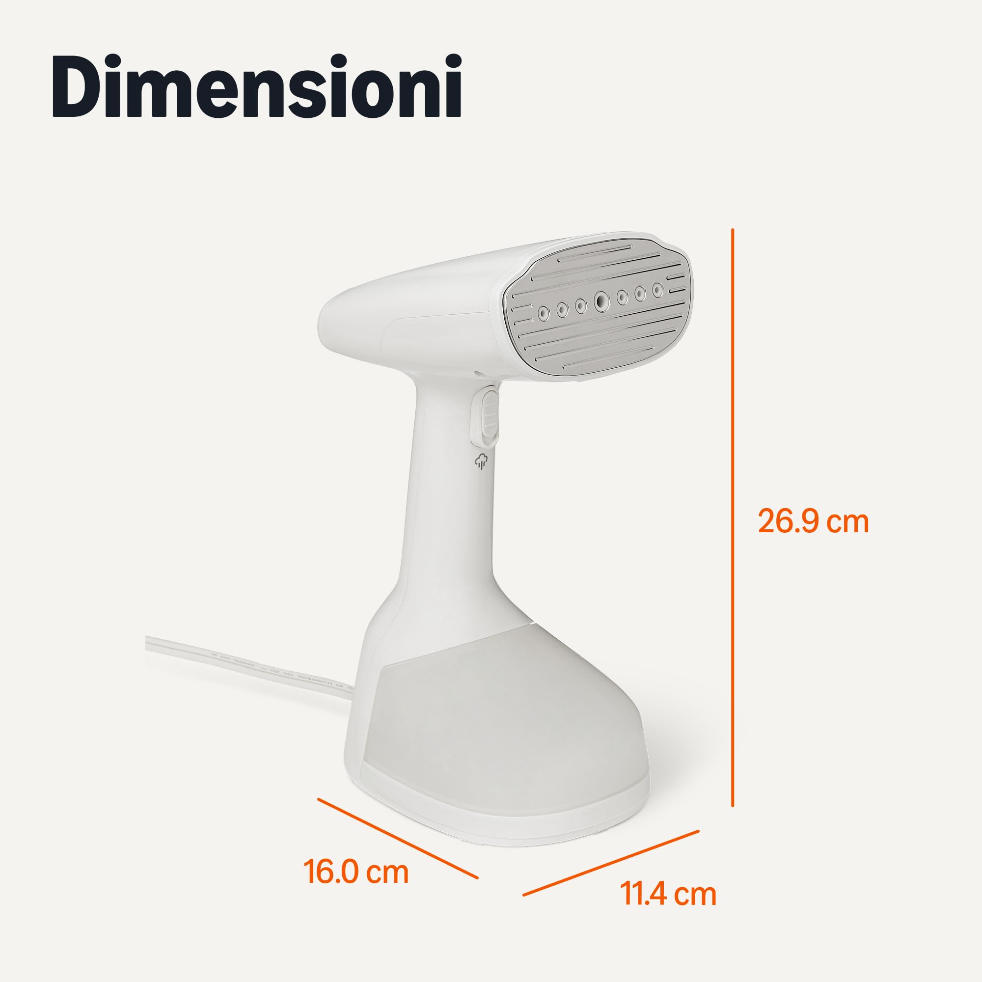 Amazon Basics Turbo Extreme Steam stiratore verticale 1500W bianco