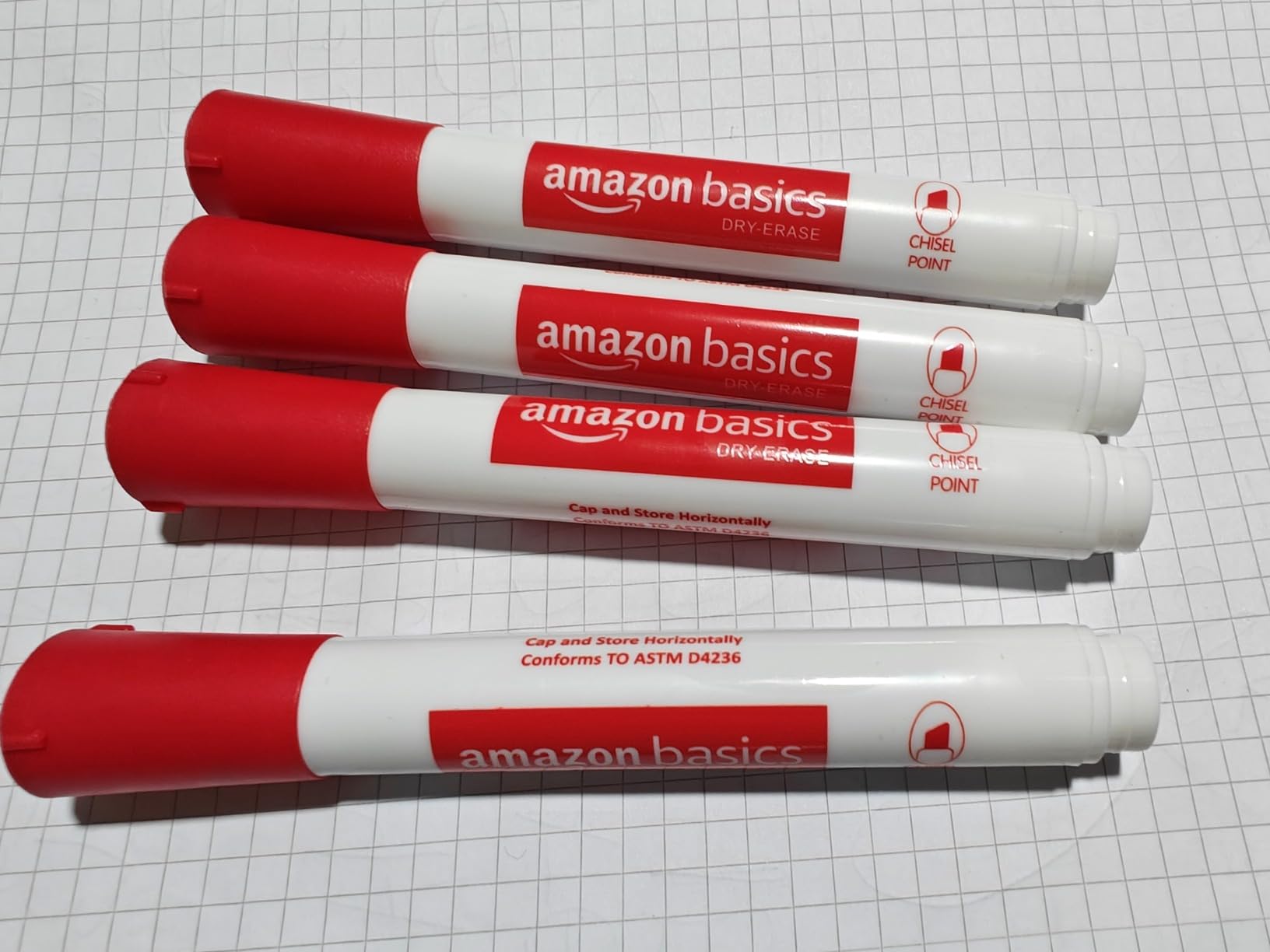 Amazon Basics Pennarelli Lavagna Bianca Blu 12 Pezzi Punta