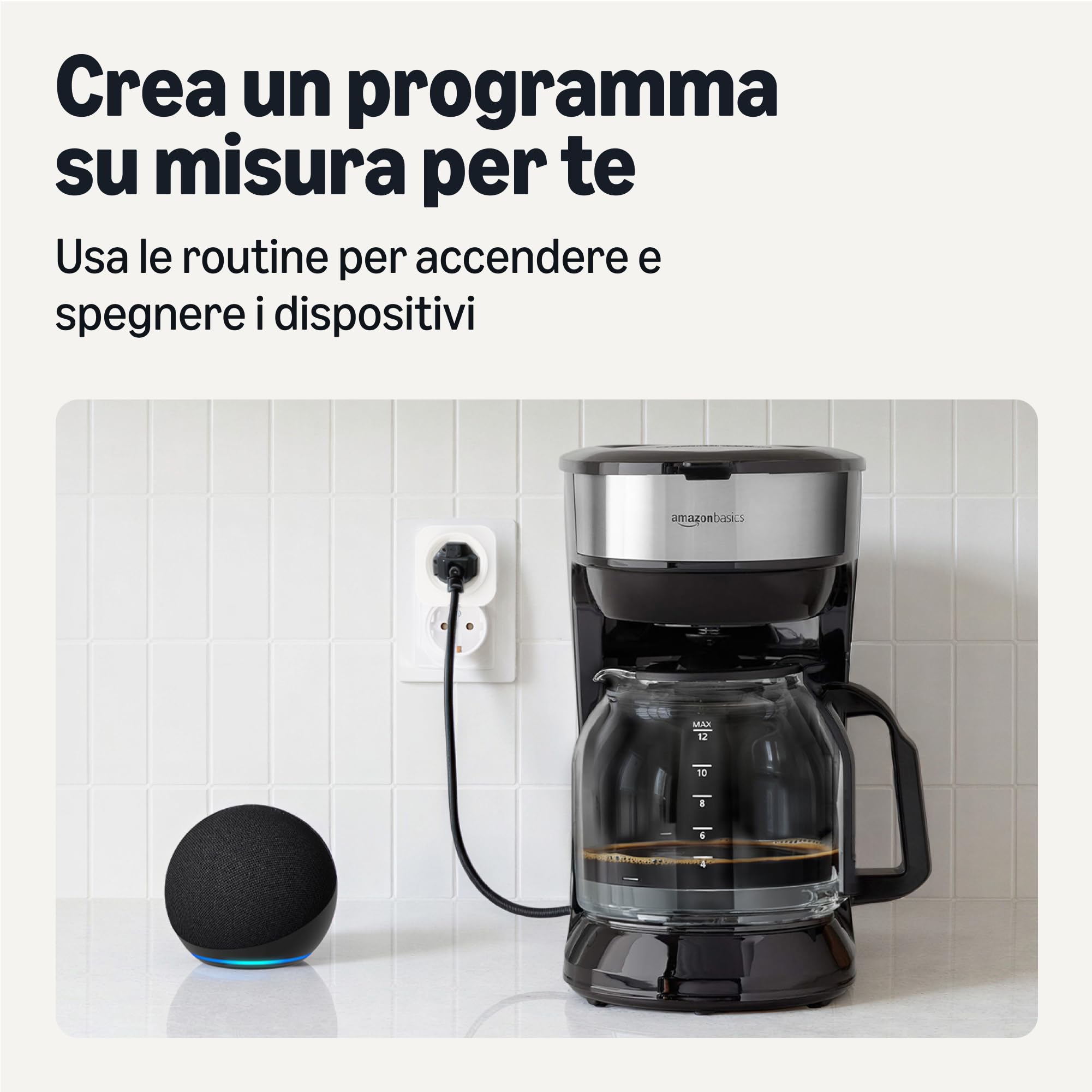 Amazon Basics Matter presa smart Wi-Fi 1 pezzo bianco