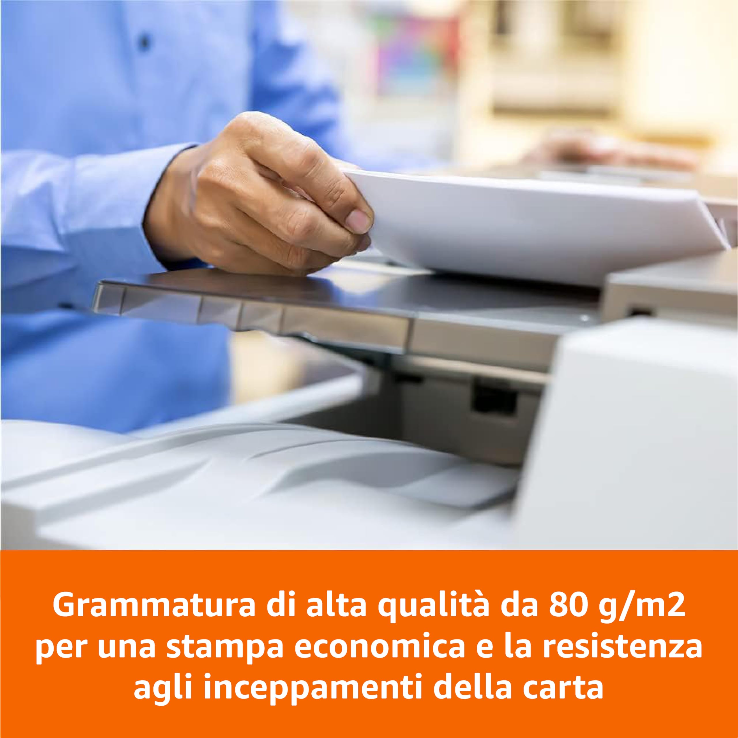 Amazon Basics Carta da Stampa Multiuso A4 80g 2500 Fogli Bianca