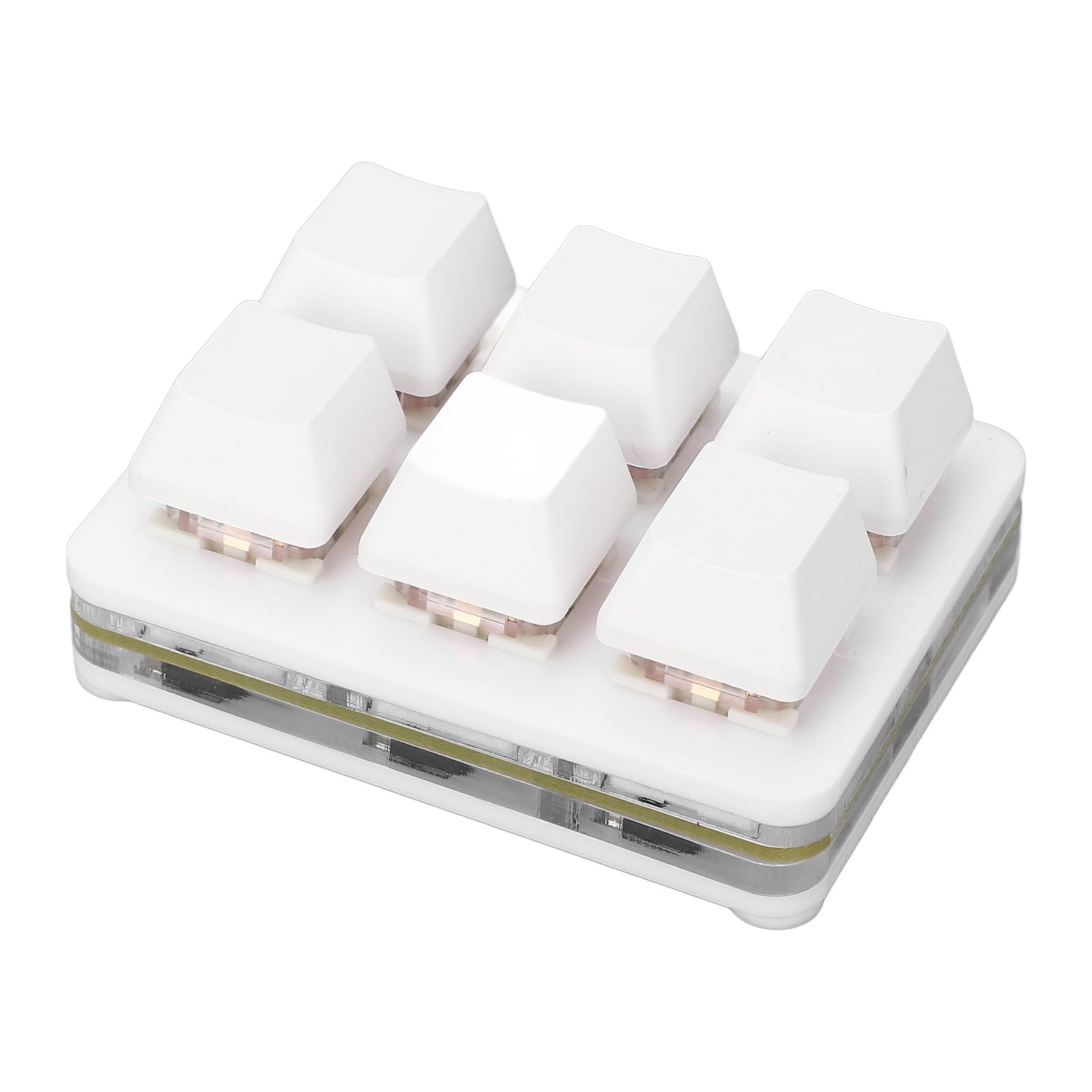 Elprico mini tastiera meccanica 6 tasti RGB bianca switch rossi