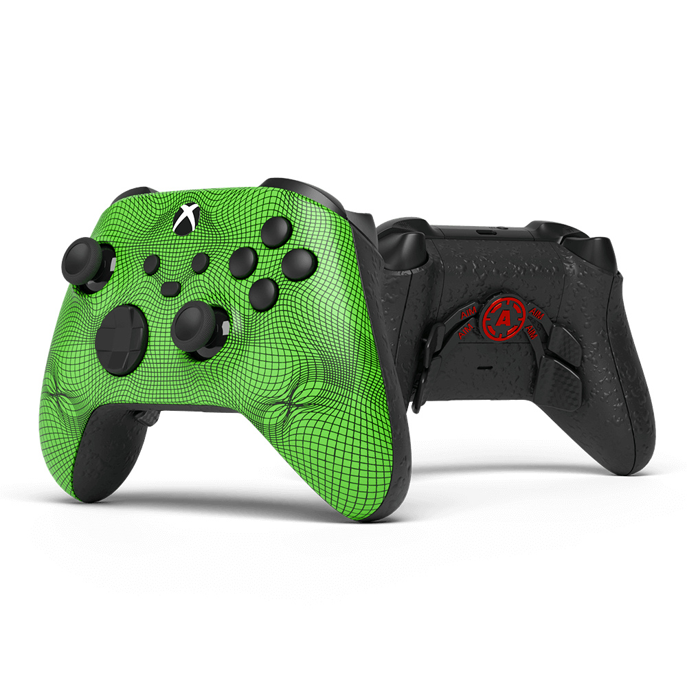 Aim Grid Green controller Xbox Series X metallizzato