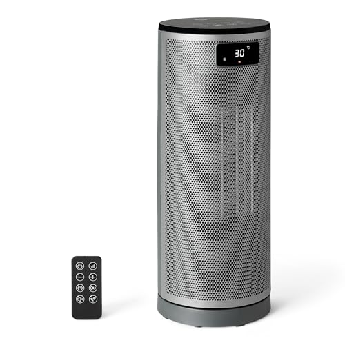 AmazonBasics stufa elettrica ceramica 1800W 40 cm grigia