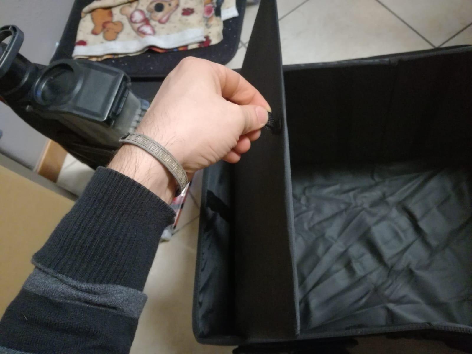 Amazon Basics portaoggetti bagagliaio auto 53x35x31 cm nero