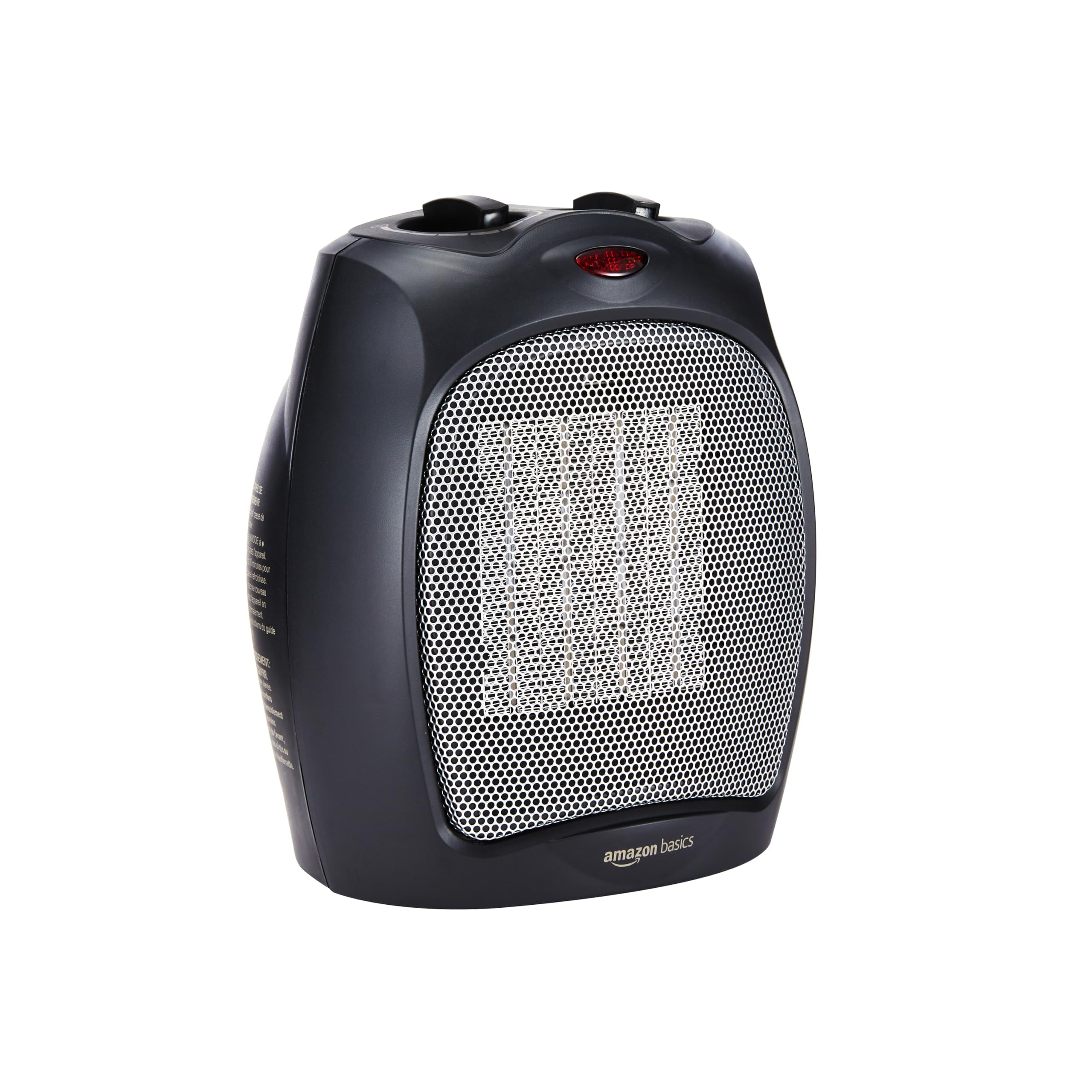 AmazonBasics Termoventilatore Ceramica Oscillante 1800W Argento