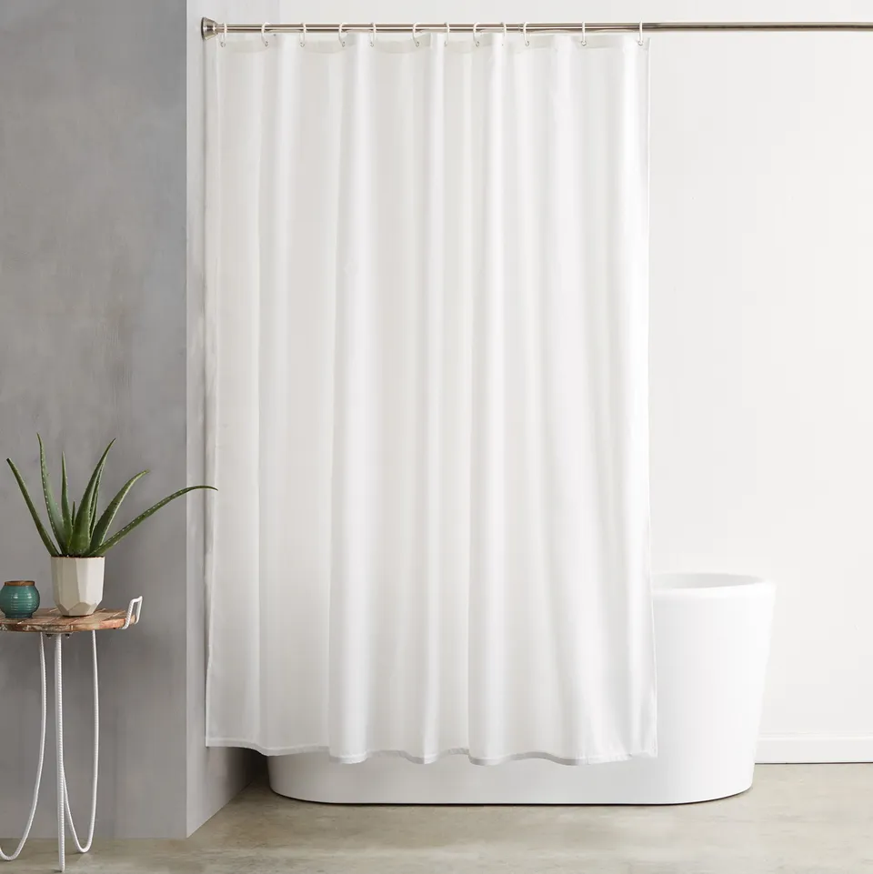 Amazon Basics tenda doccia tessuto bianca 183x183 cm antimuffa