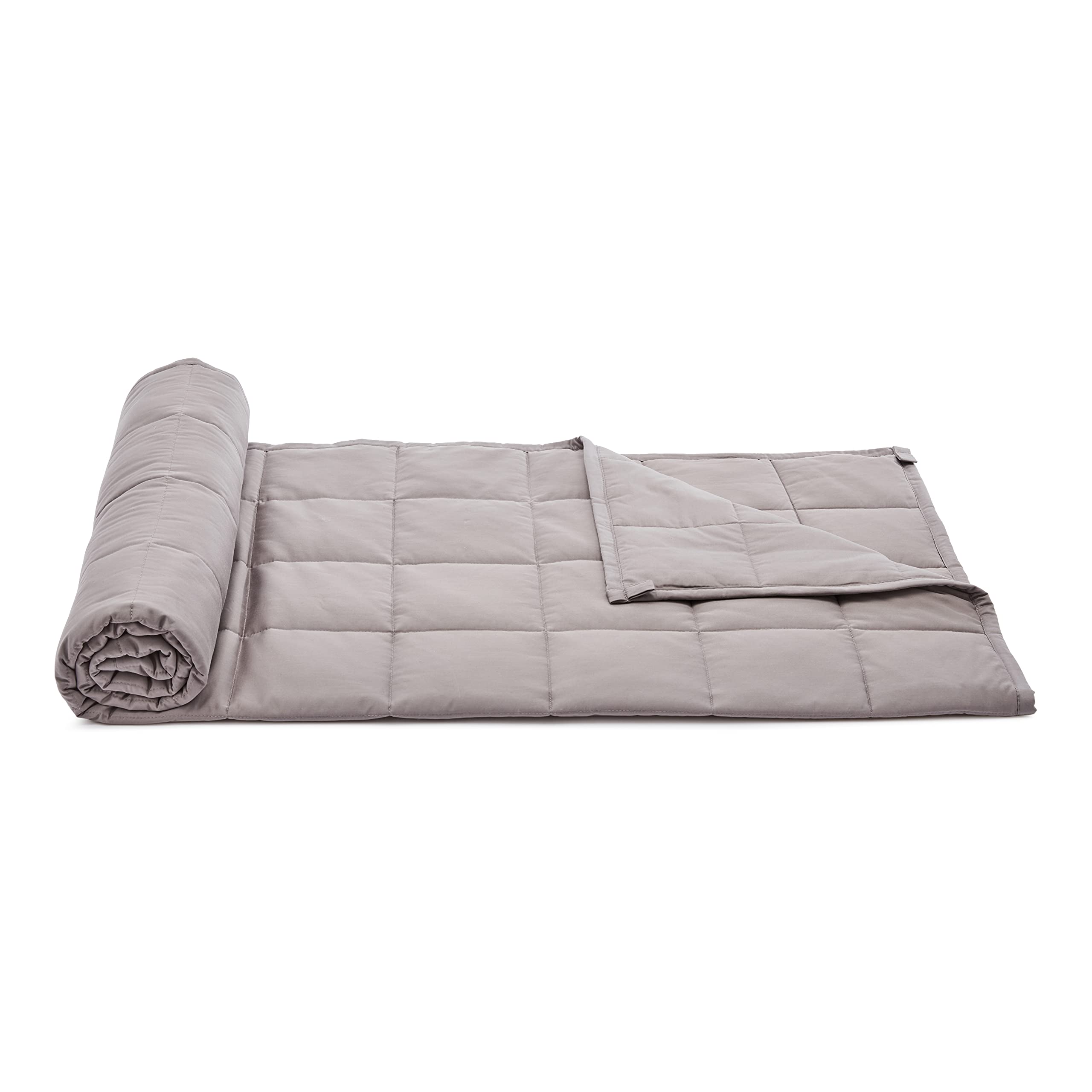 AmazonBasics Coperta Ponderata Cotone 9 kg 122x183 Grigio